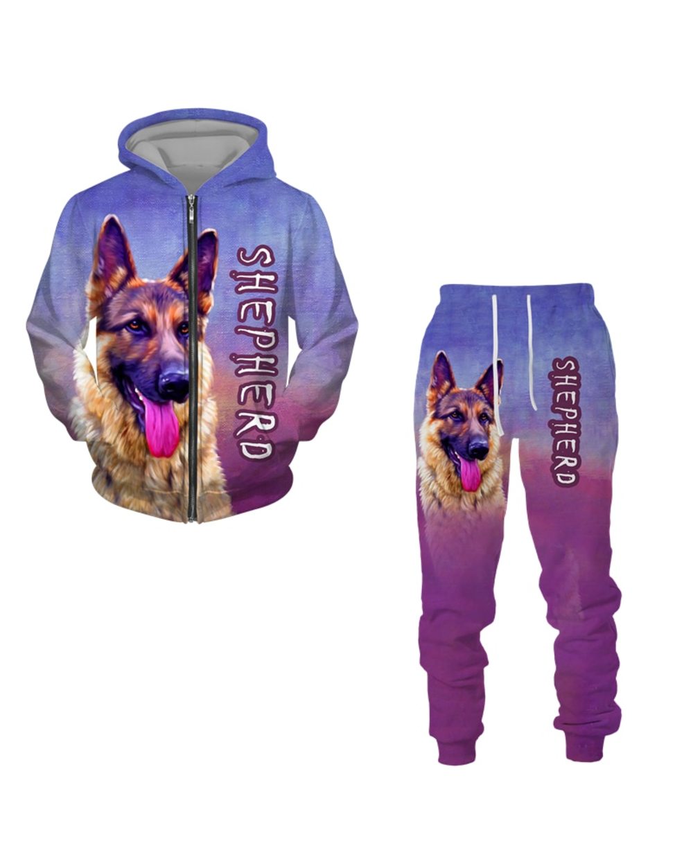 3D Shepherd Printed Mens Sets Hoodies+Pants Autumn Winter Sport Suits Casual Sweatshirts Tracksuit Sportswear Mens front-3