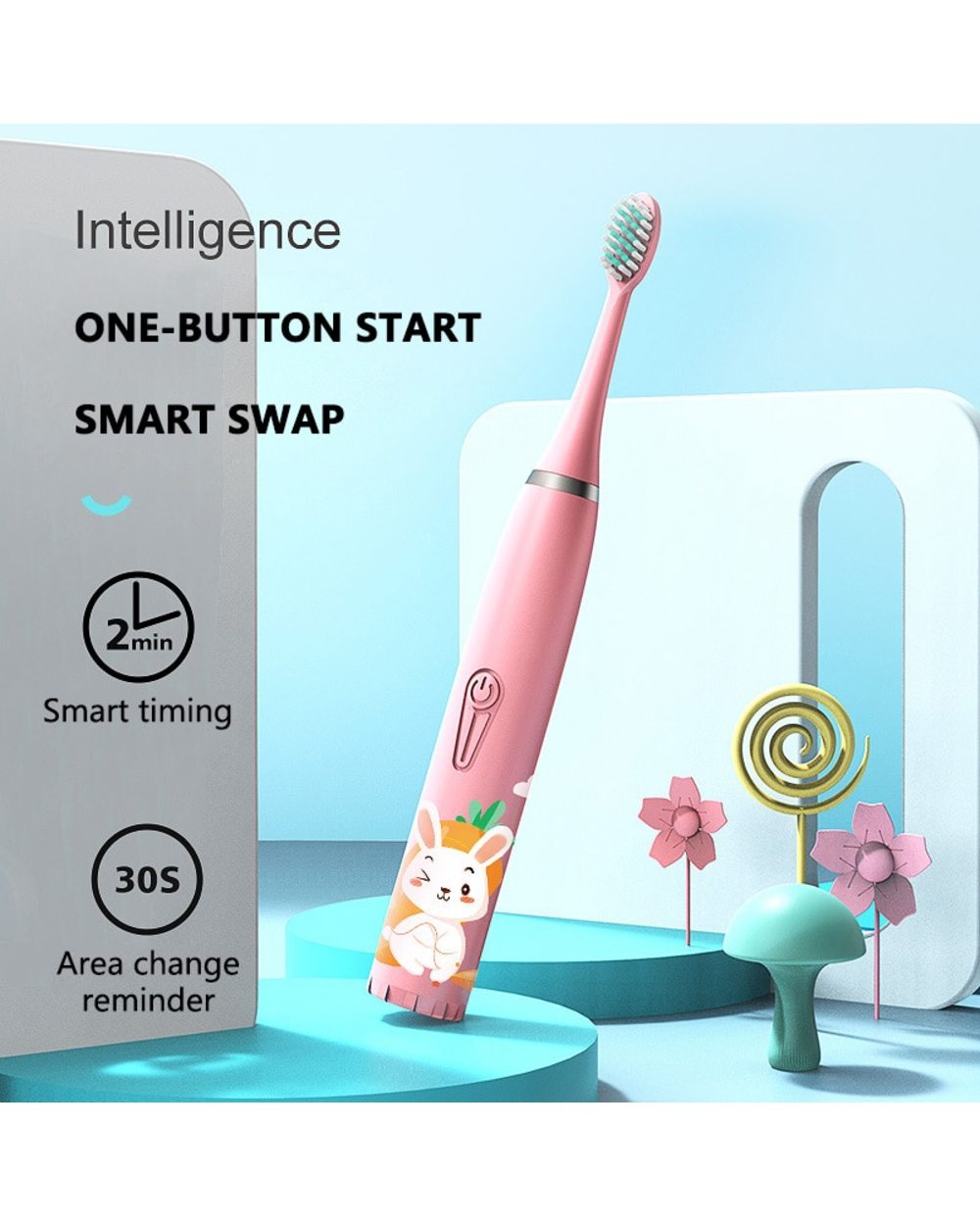 Loylov Sonic Electric Toothbrush For Children Soft Electric Toothbrushes Kids Clean And Whiten Waterproof Electric Toot front-5