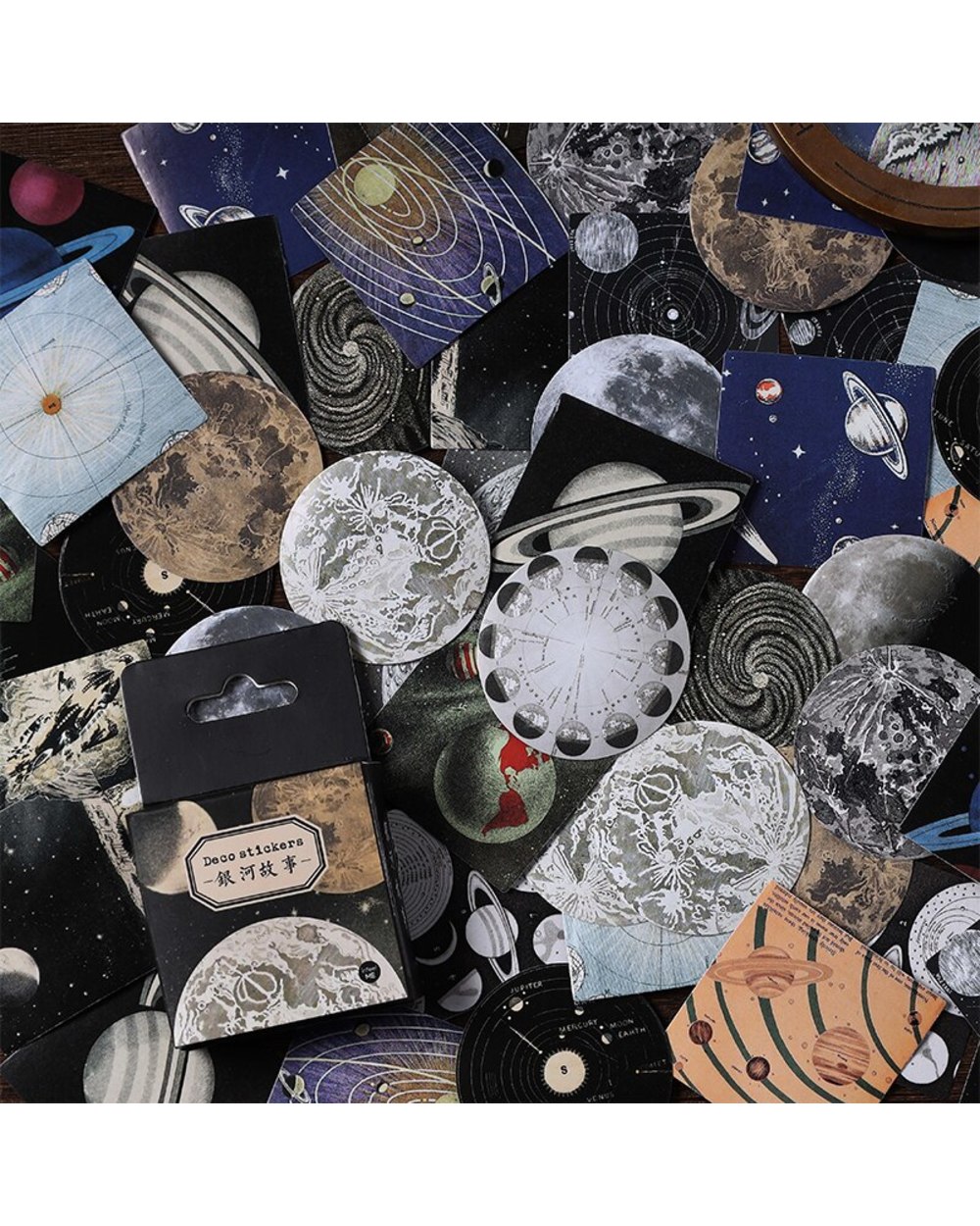 Interstellar Journey Aesthetic Stickers Decoration Scrapbooking Accessories Sticker Flakes Supplies 46PCS front-0