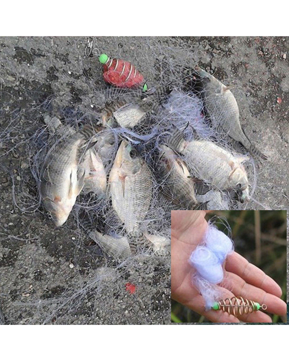 1Pc New Fishing Net Fishing Cage Fishnet Design Copper Spring Shoal Net Netting Fishing Tackle Fishing Supplies front-4