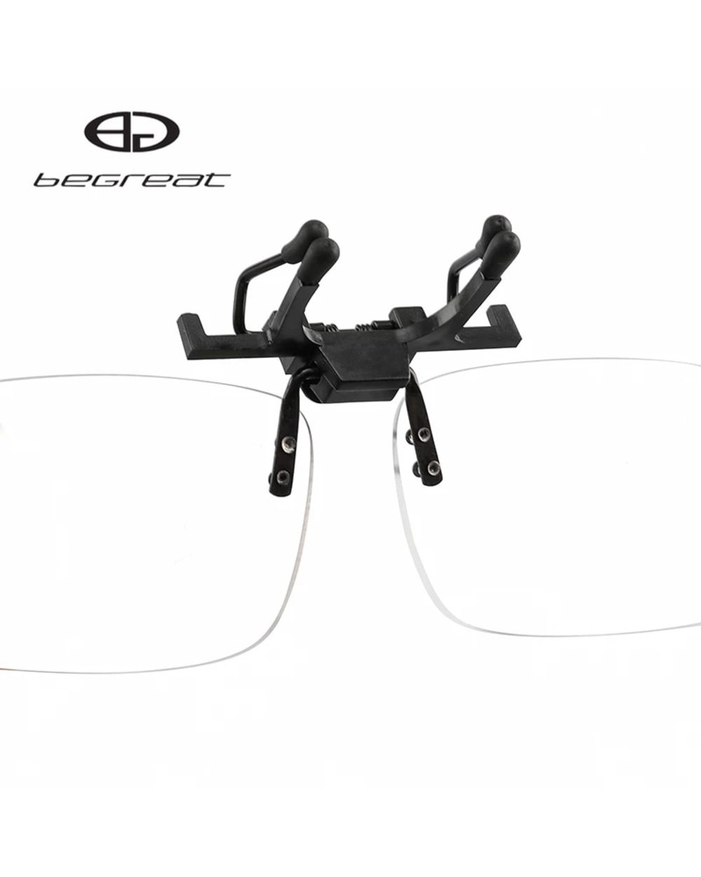 Begreat Clips Lens Flip Up Portable Reading Glasses Magnifier Women Men Rimless Presbyopia Spectacles Lunette Connect front-4