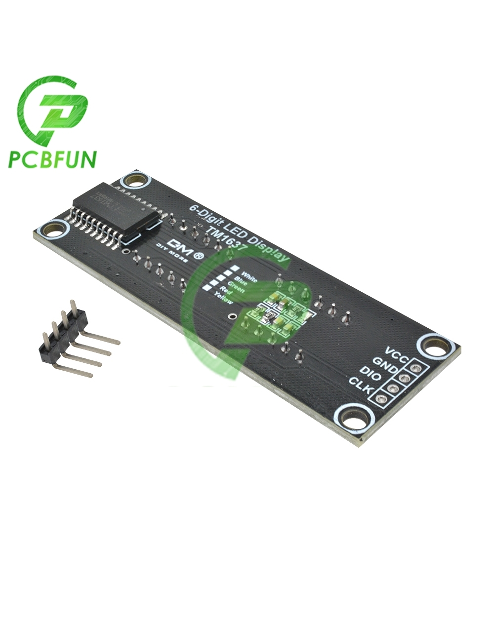 New Tm1637 6-Digit Digital Led 0.56 Inch Display Tube Decimal 7 Segments Clock 5 Volt Module 0.36 Inch White Display Fo front-3