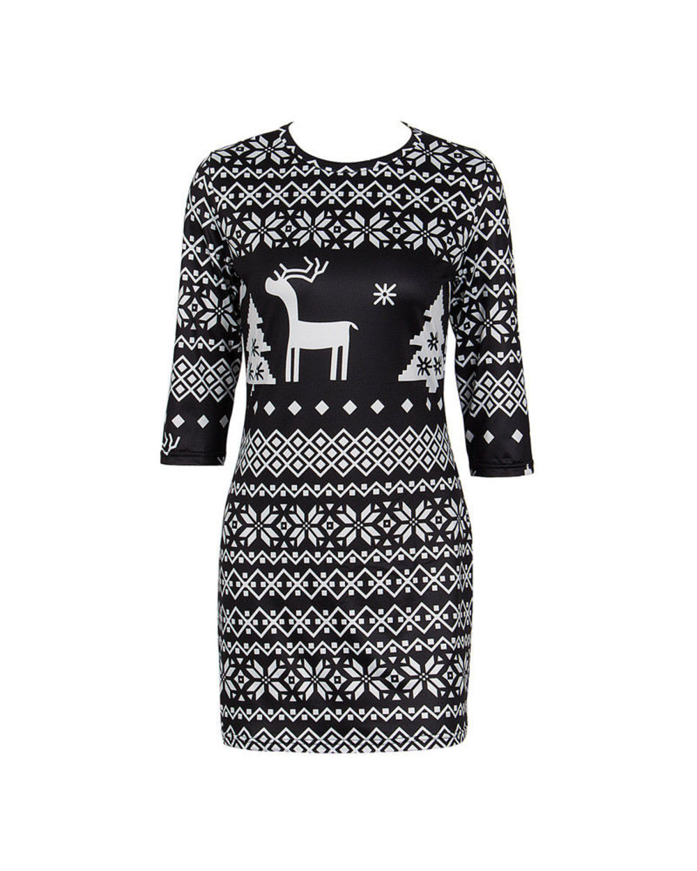 Women Winter Knitted Mini Dress Pullover Sweater Christmas Costume Jumper Knitwear Tops Short Dress Xmas Party Hot Sell front-5