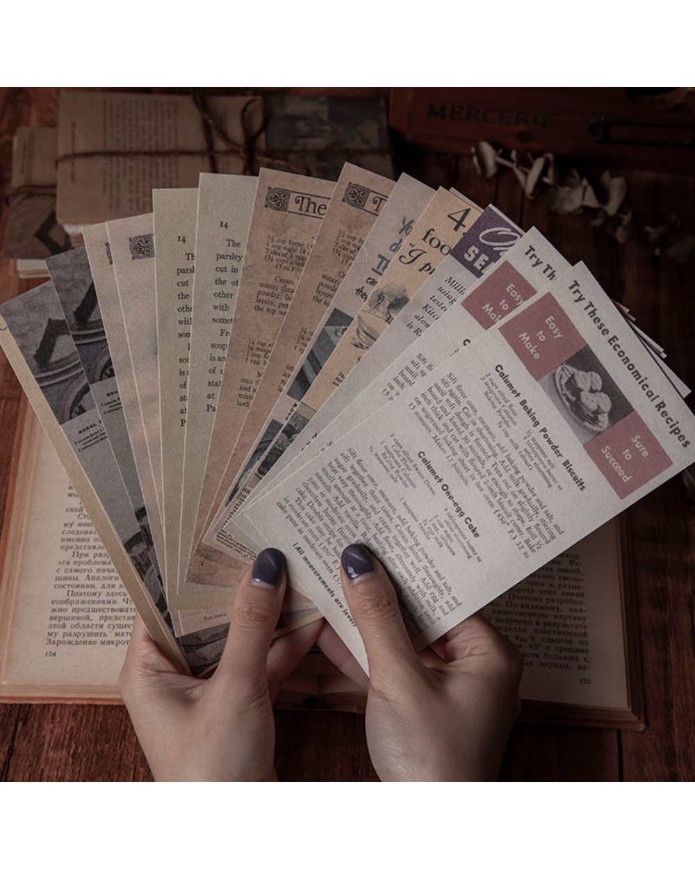 Yvaines 60 Sheet Aesthetic Antique Bookstore Series Vintage Newspaper Material Paper For Bullet Journaling Scrapbooking front-1