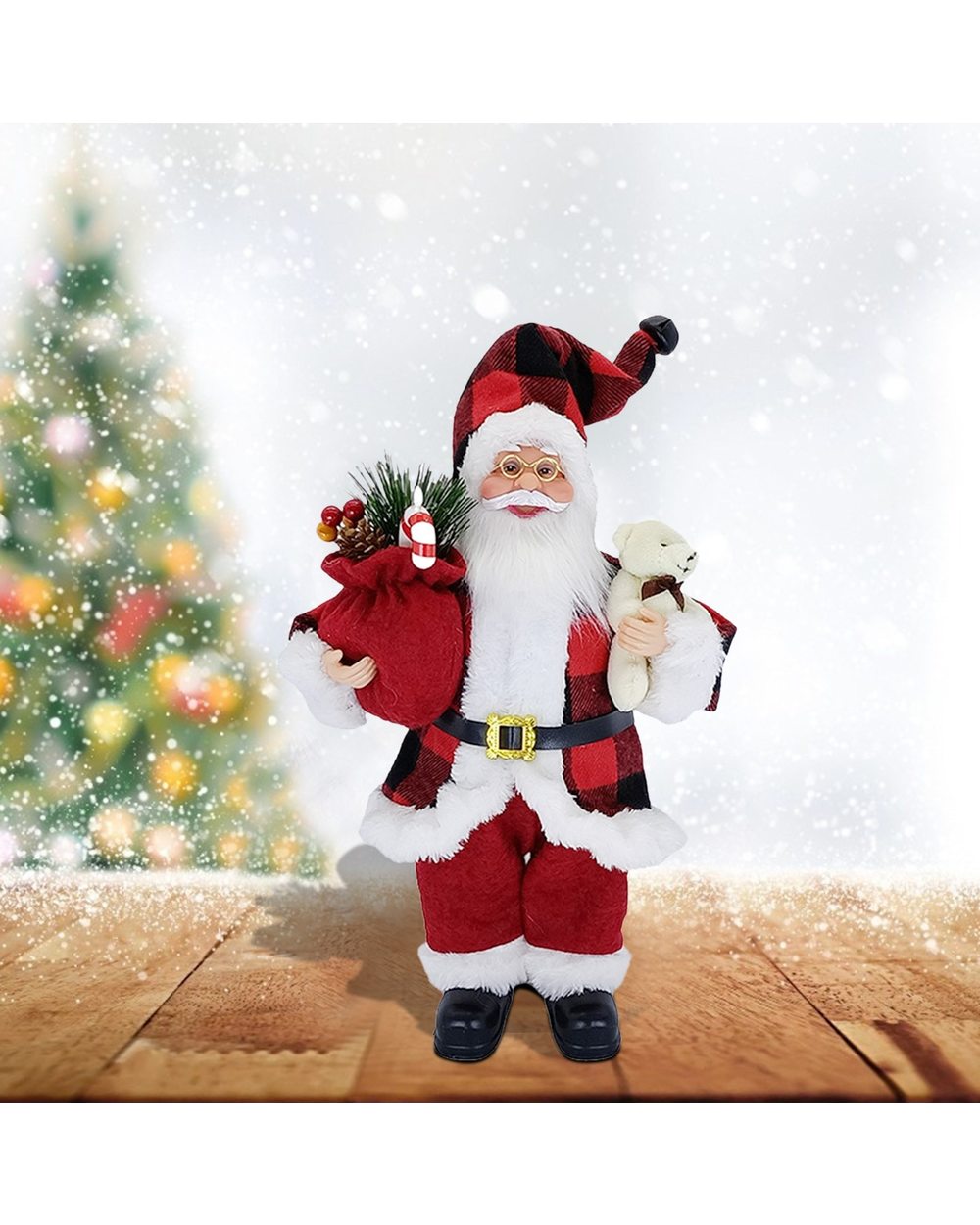 Christmas standing old man doll ornament front-1