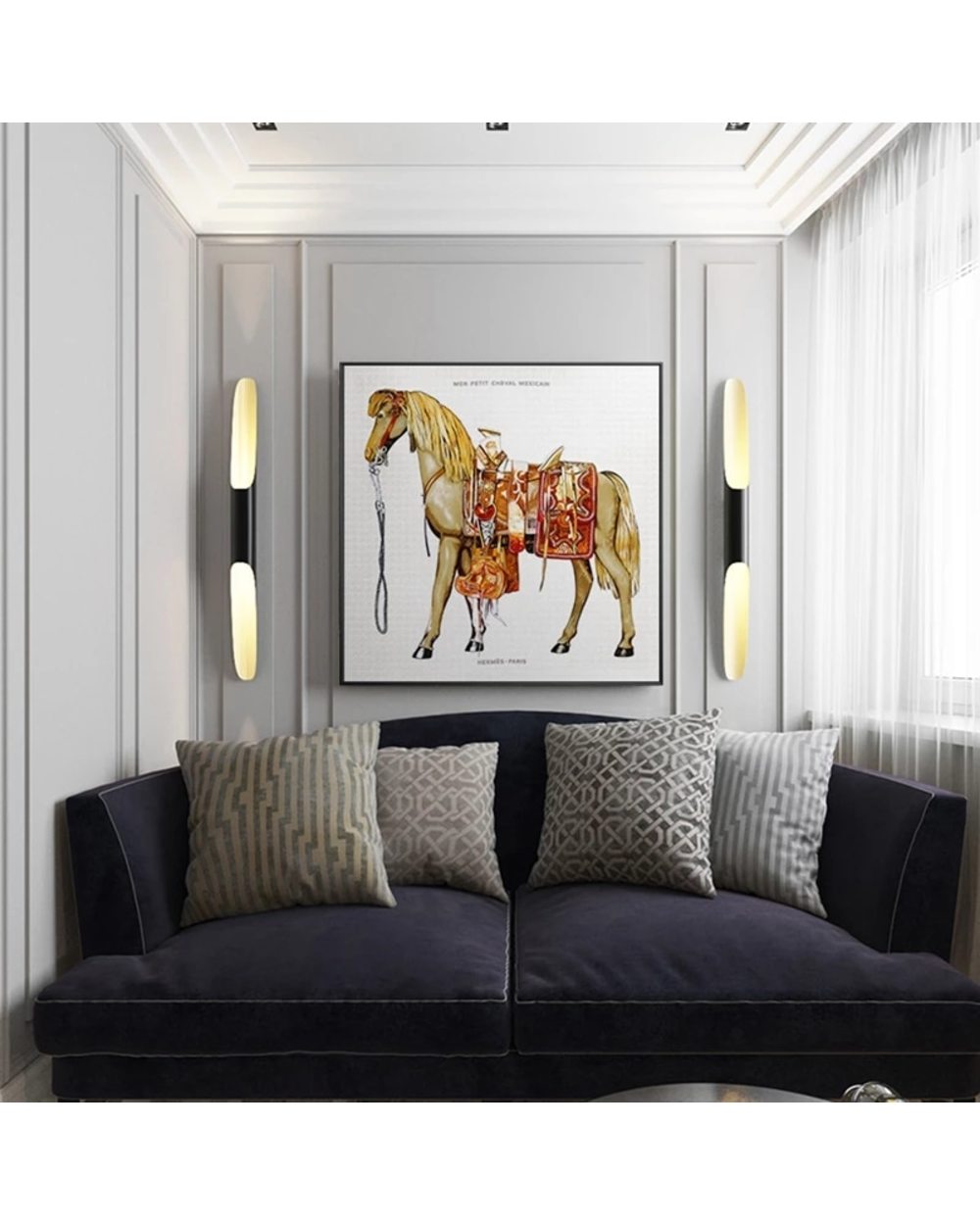 Horse Canvas Poster Print Luxury Wall Pictures for Living Room Home cuadros Decor front-3