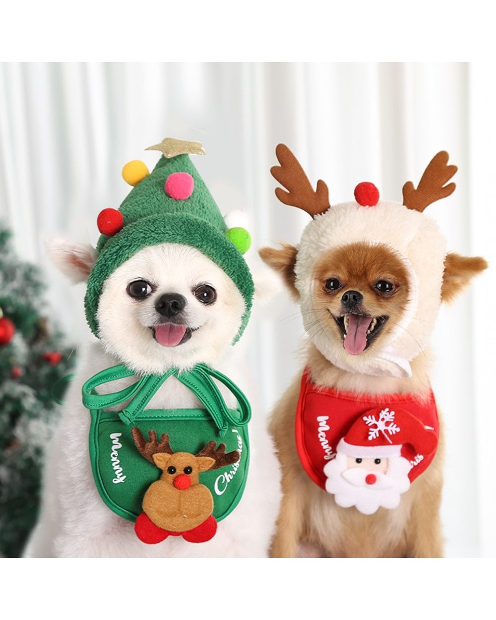 Dog Cat Pet Christmas Hat Autumn and Winter Clothes Dress Up Supplies Dog Costume front-0