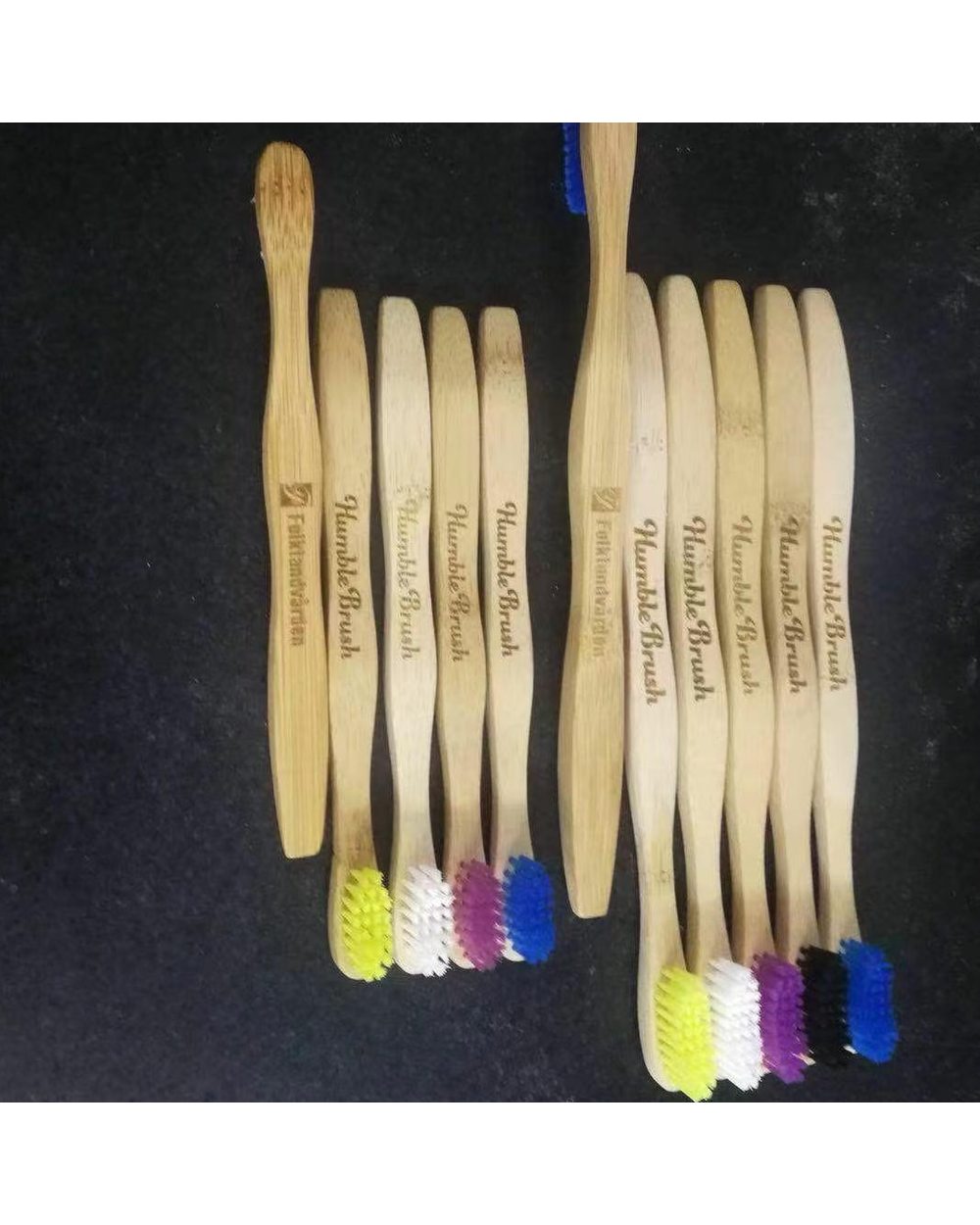 100Pcs Eco Friendly Bamboo Reusable Toothbrushes front-5