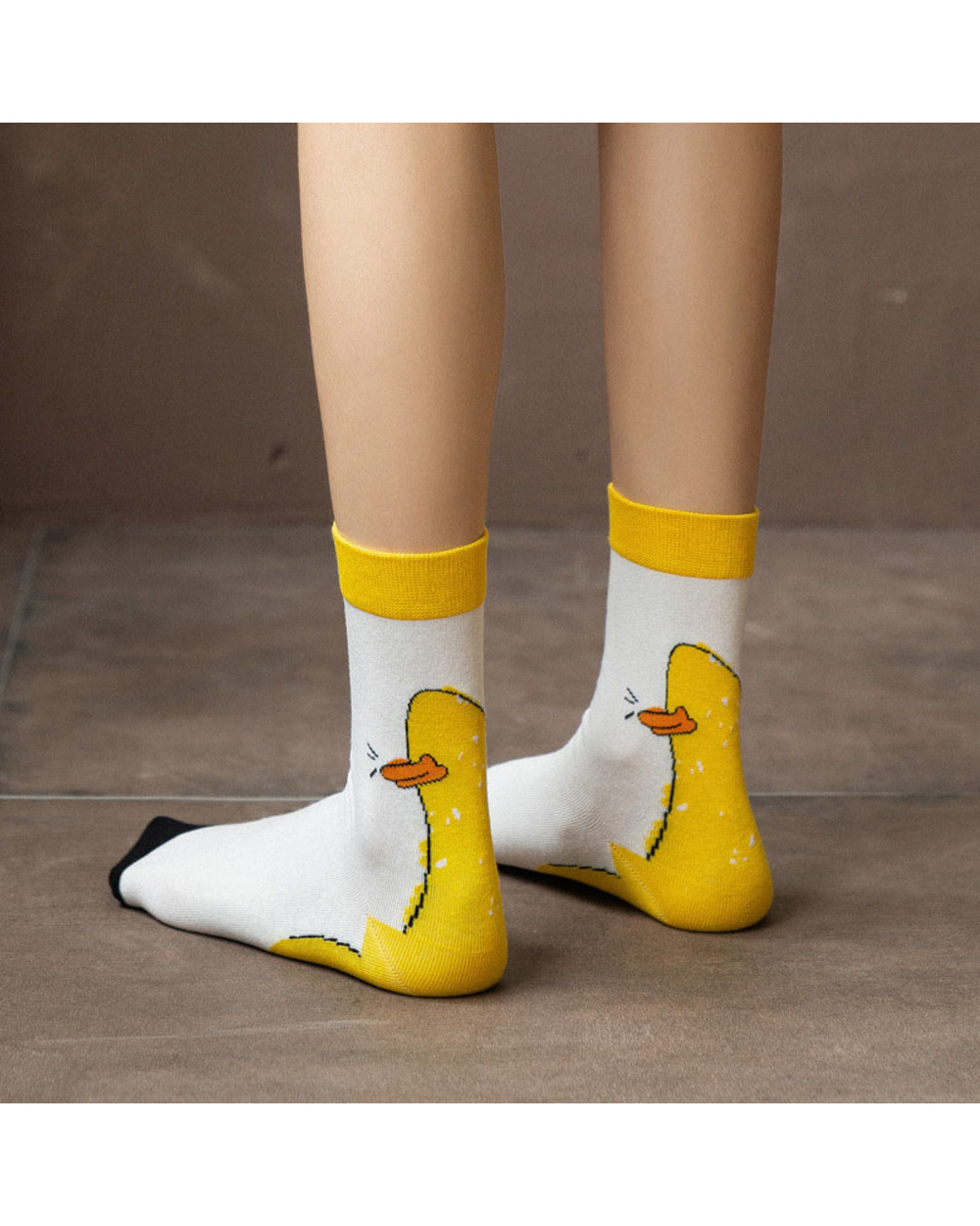 Fashion Cute Duck Print Cotton Funny Socks Female Streetwear Kawaii Cartoon Socks Women front-0