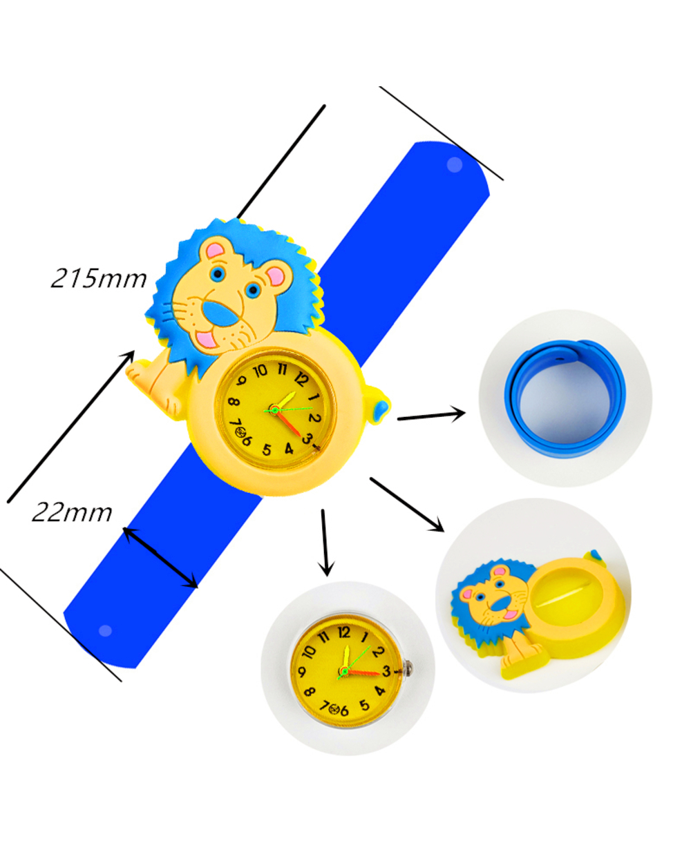 Baby Watch 3D Cartoon Kids Watches Birthday Gift Girl Boy Children Free Spare Battery front-5