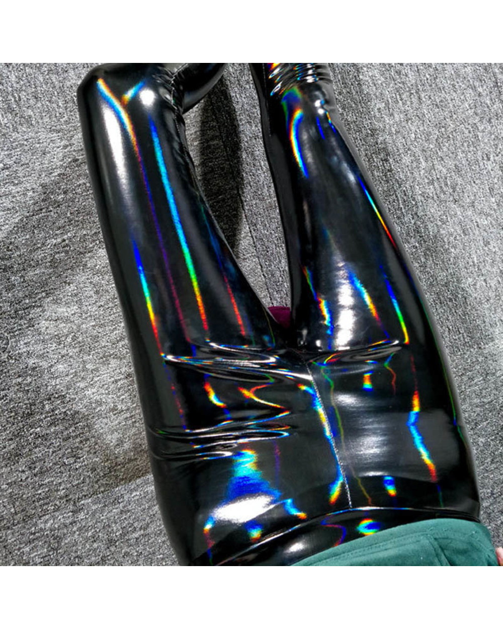 Fashion Ladies Leggings PU Leather Leggings Black Seamless Gothic Slim Long Pants Women High Waist Sexy Skinny Leggings front-3