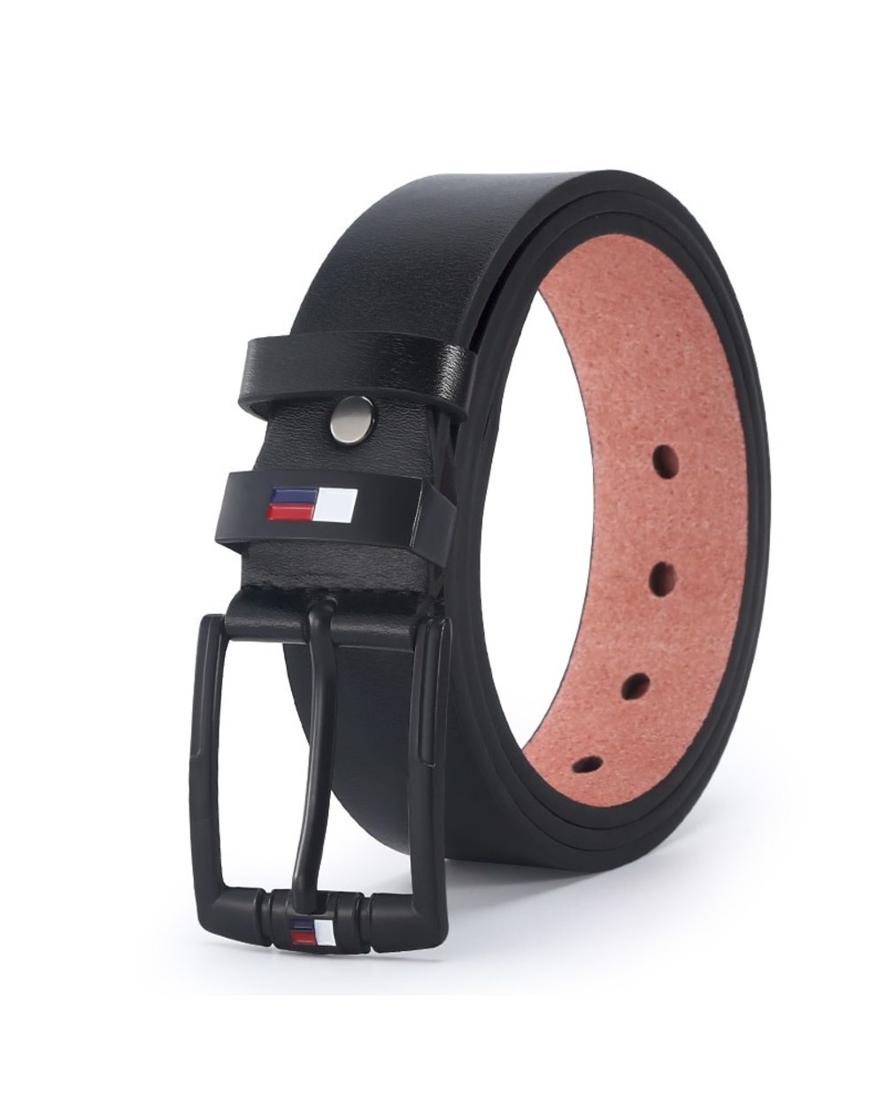 Luxury Designer Pu Square Buckle Business Belt For Men front-0