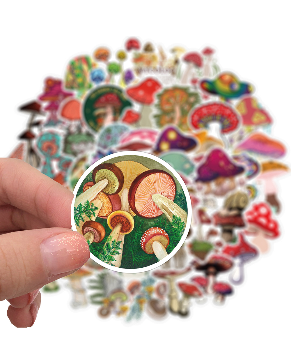 10/30/50PCS Cartoon Mushroom Plant Graffiti Stickers Cute Travel Skateboard Suitcase Guitar Luggage Laptop Funny Sticker front-3
