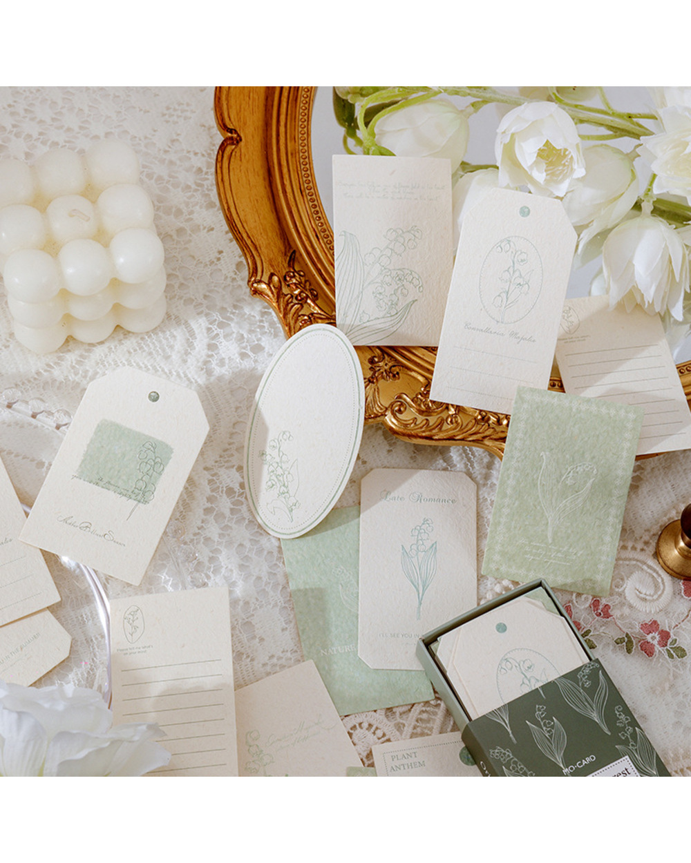 30 Pcs Herbal Paper Matchbox Material Paper Flower Memo Pad Decorative Stationery Scrapbooking Diary Album Lable Journa front-2