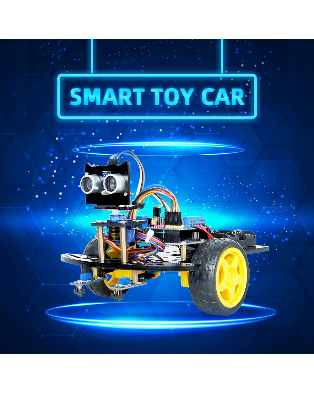 Zhiyitech Smart Car For Arduino Uno Robot Project Starter Kit Diy Electronics For Teen Kids Atmega328p Circuit Board +T front-0