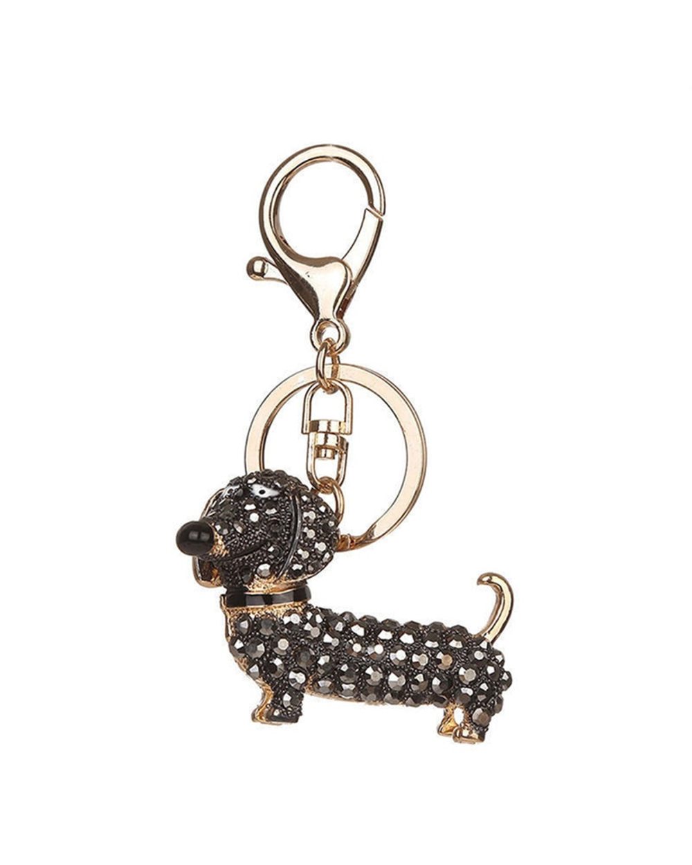 Dachshund Keychain Bag Charm Pendant Key Chains Holder Key Ring Jewelry For Women Girl Gift front-4