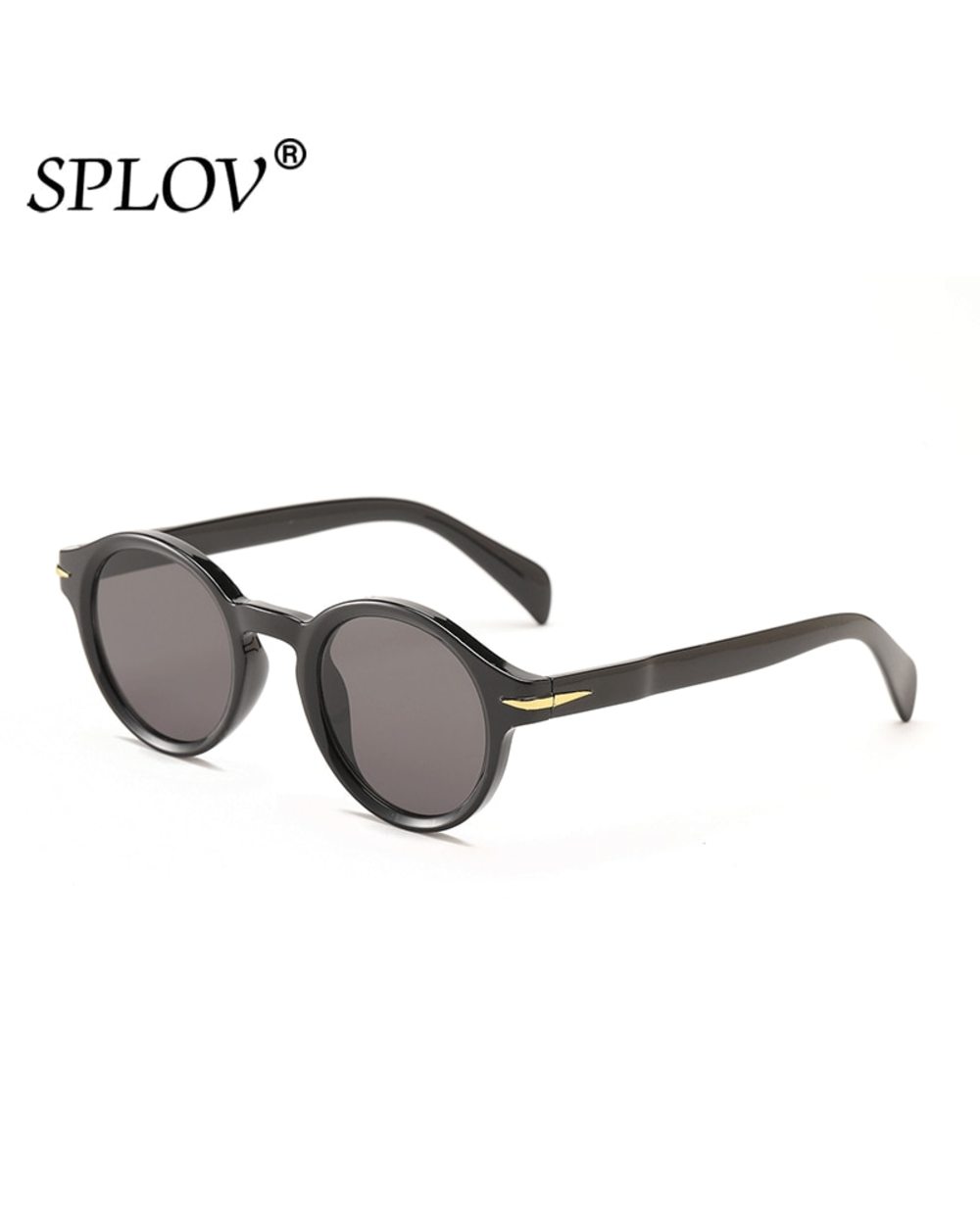 Fashion Small Round Sunglasses Women Men Vintage Yellow Sun Glasses Luxury Brand Designer Trendy Eyewear Green Tea Shad front-1