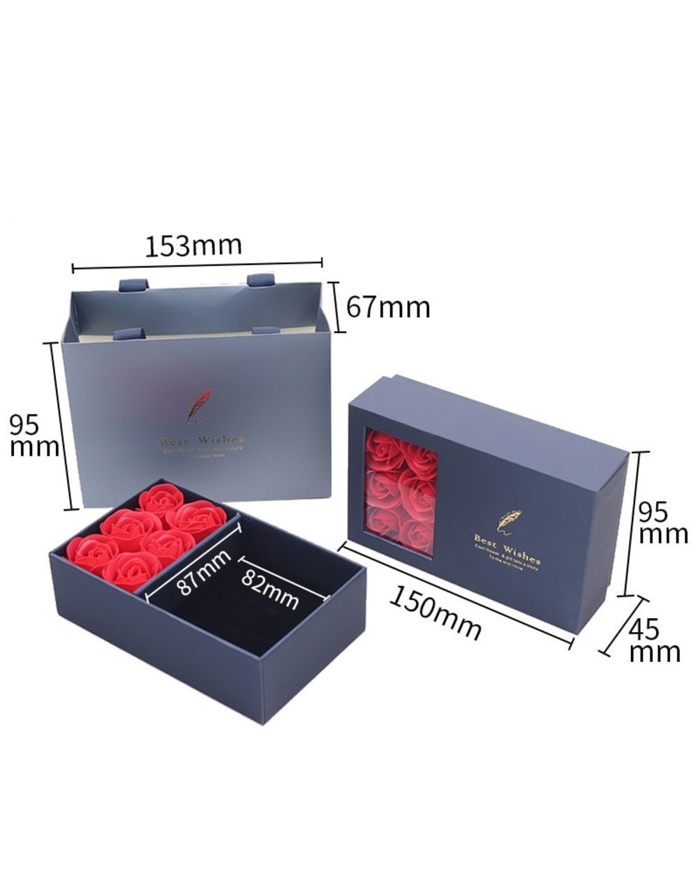 Gift Box Rose Flower Box Artificial Flower Girl Birthday Event Valentines Day Gifts front-5
