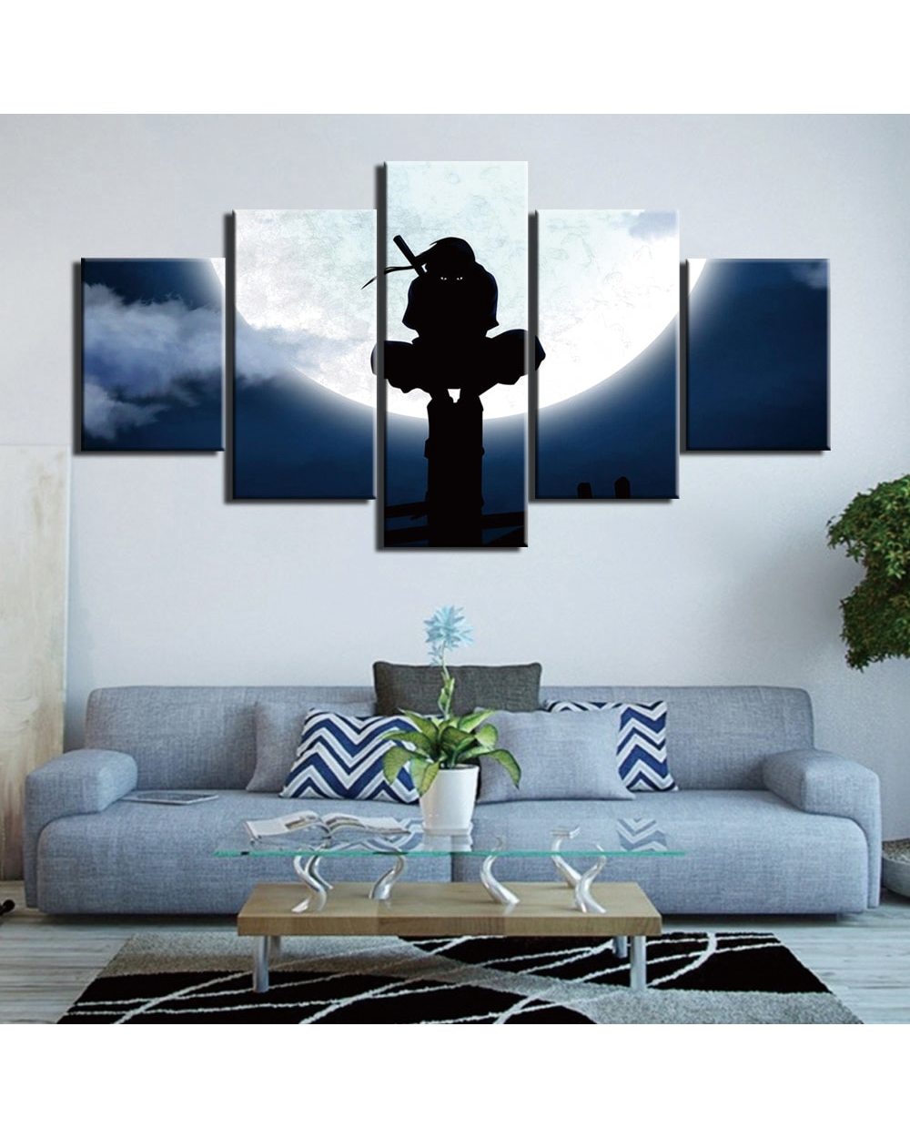 Comic and Anime Character Picture Print Anime 5 Panel Canvas Art Wall Decor front-0
