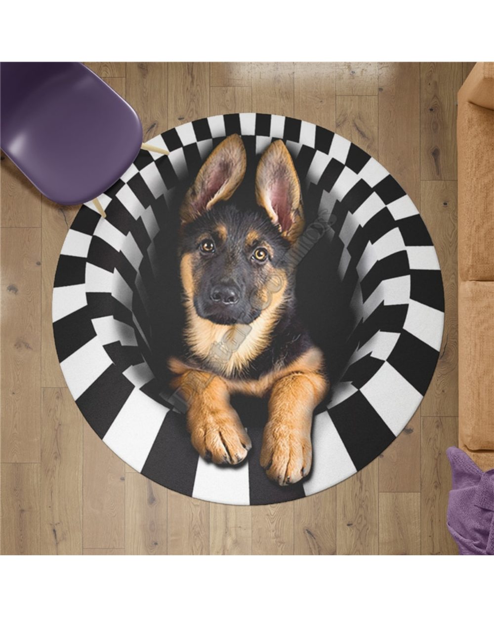 German Shepherd Funny Carpet Square Anti-Skid Area Floor Mat 3D Rug Non-slip Mat Dining Room Living Room Soft Bedroom front-0