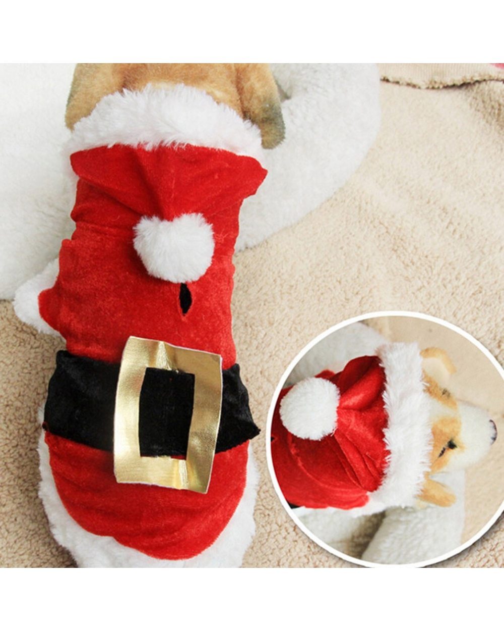 Christmas Dog Clothes Pet Vest Shirt Dog Winter Dress Warm Coat Jacket Clothing For Small Dogs Dress Chihuahua Yorkshire front-1