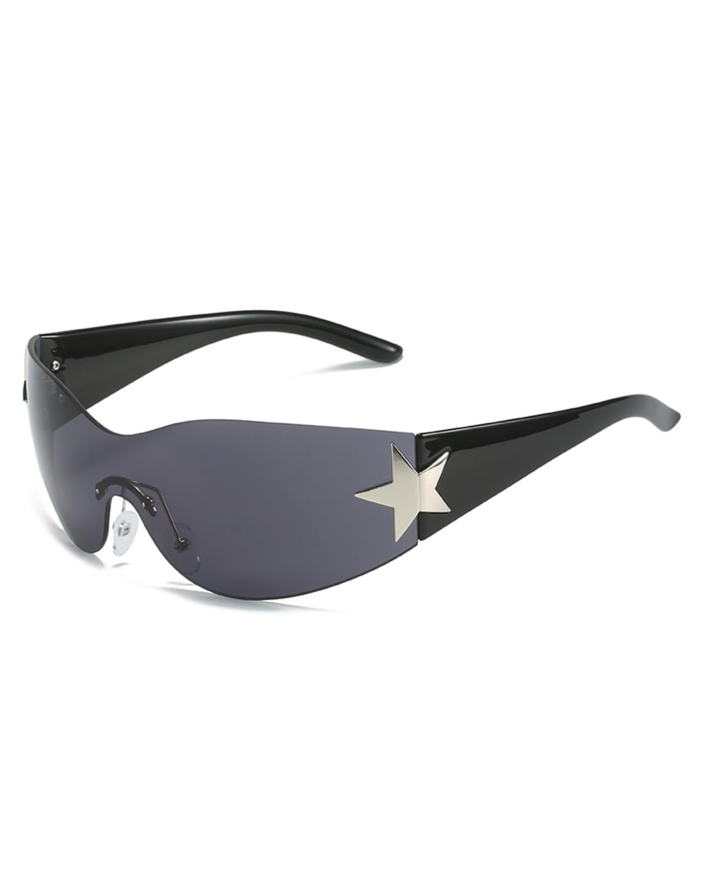 Punk Sports Y2k Star Sunglasses Women Brand Designer Sun Glasses For Men Uv400 Goggles Shades One Piece Oculos De Sol F front-4
