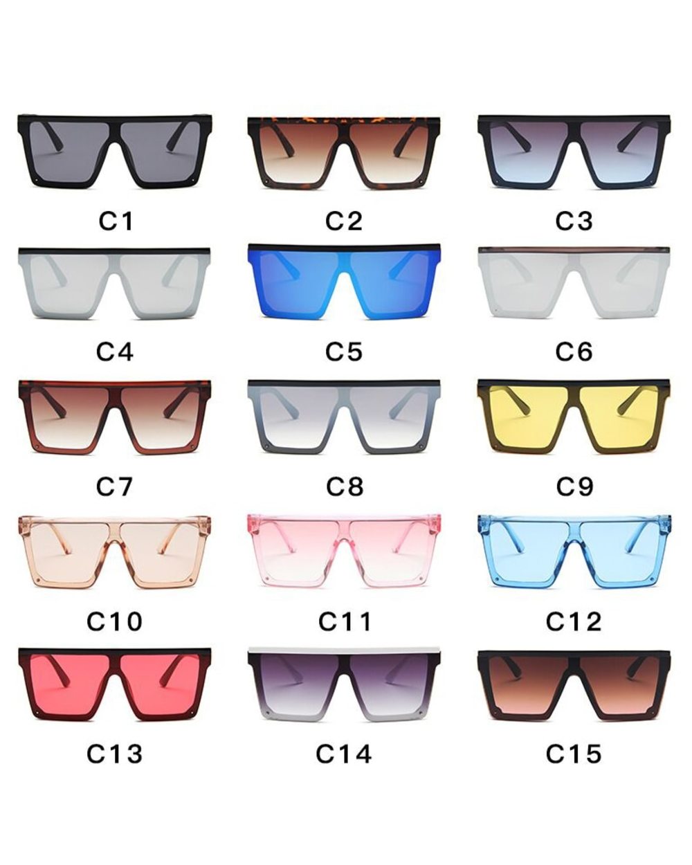 New Fashion Luxury Brand Square Sunglasses Women Vintage Oversize Sun Glasses Female Big Frame Shades Black Lady Uv400 front-5