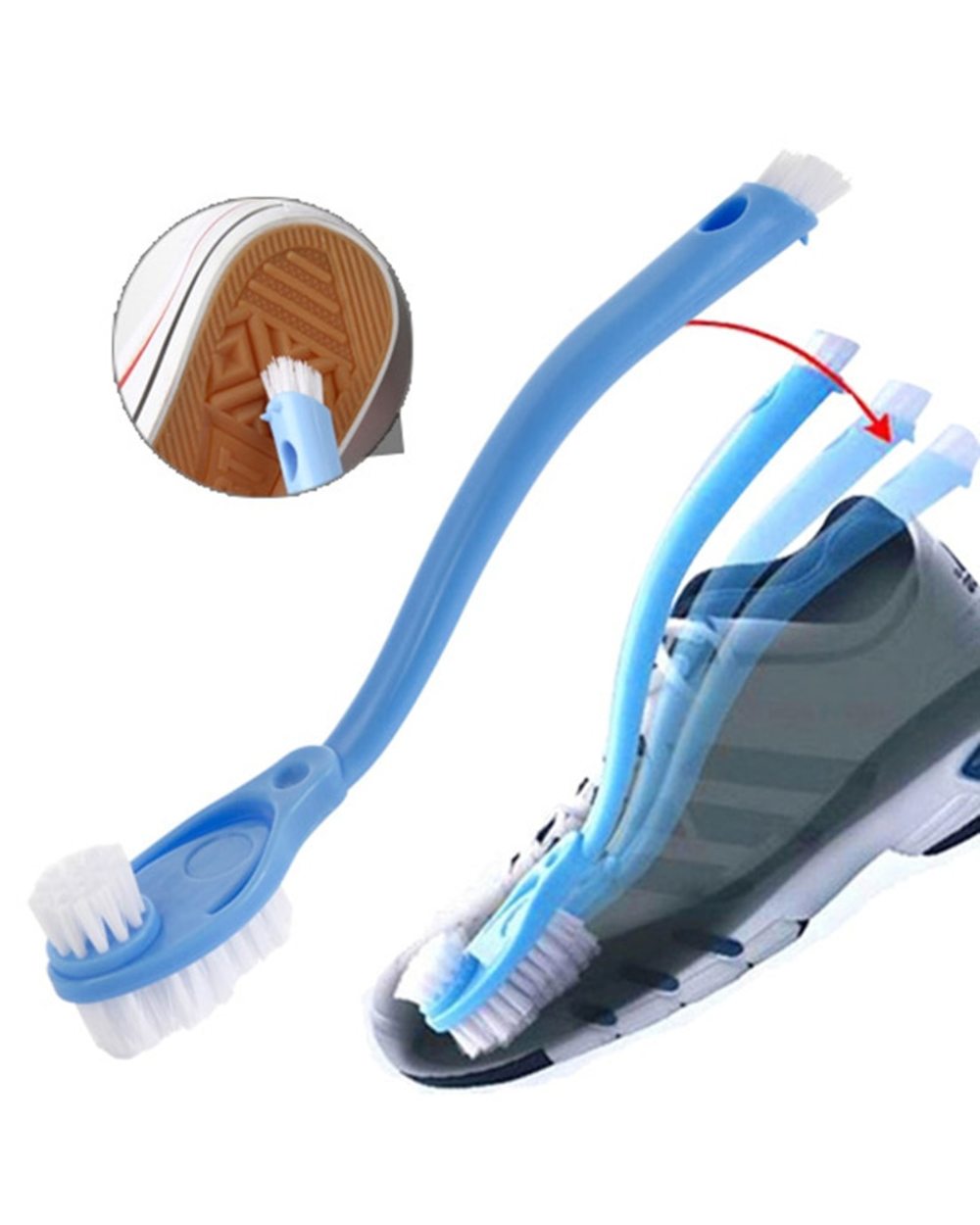 New Double Long Handle Shoe Cleaning Brush Shoe Cleaner Washing Toilet Lavabo Dishes front-0