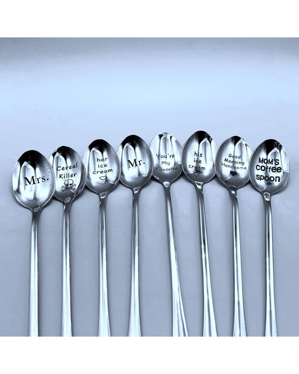 Stainless Steel Spoon Valentines Day Gift Good Morning Handsome Present Anniversary Wedding Gifts front-4