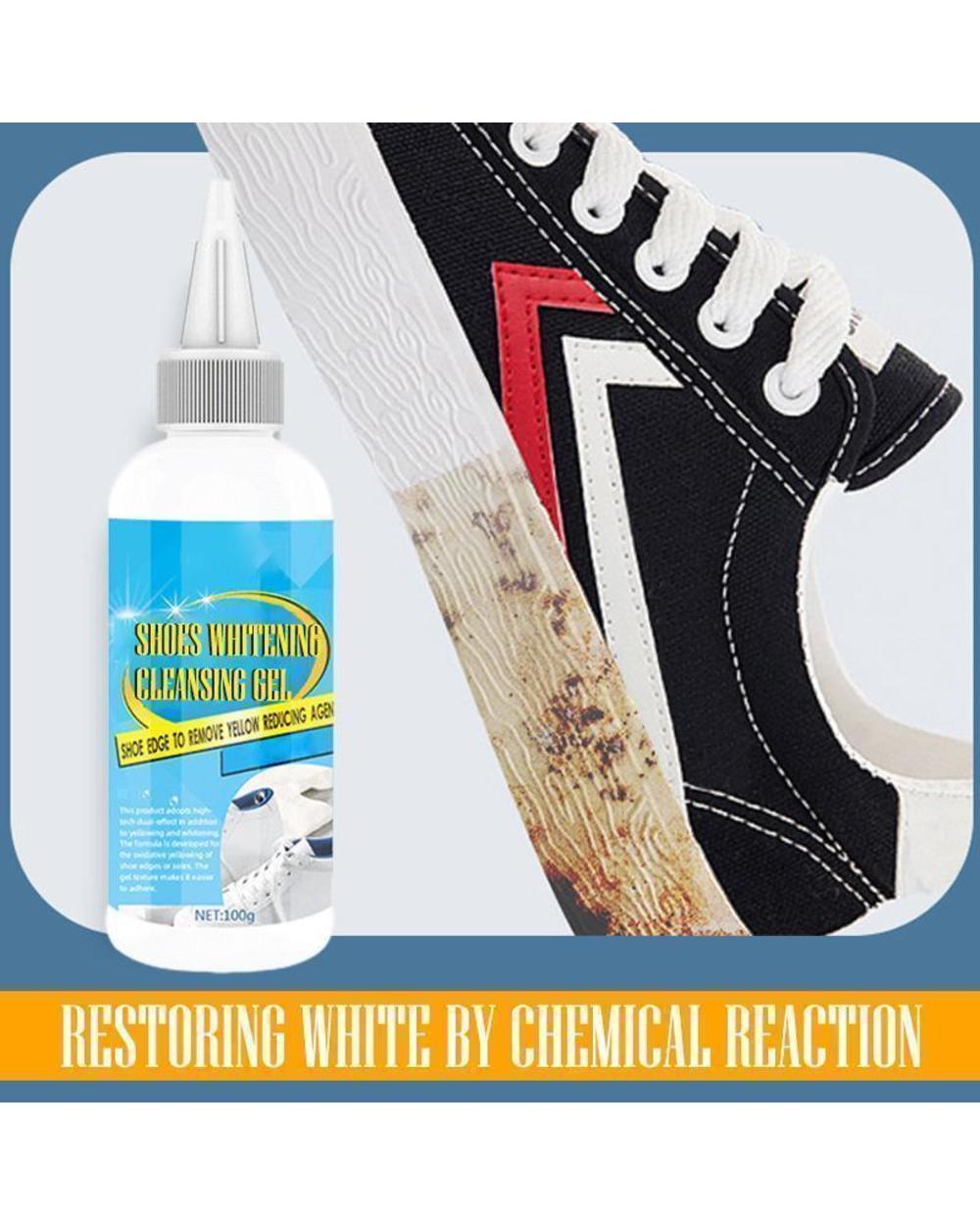 100G White Shoes Cleaner Shoes Whitening Cleansing Gel For Shoe Brush Shoe Sneakers Shoes Cleaning With Making Tape front-1