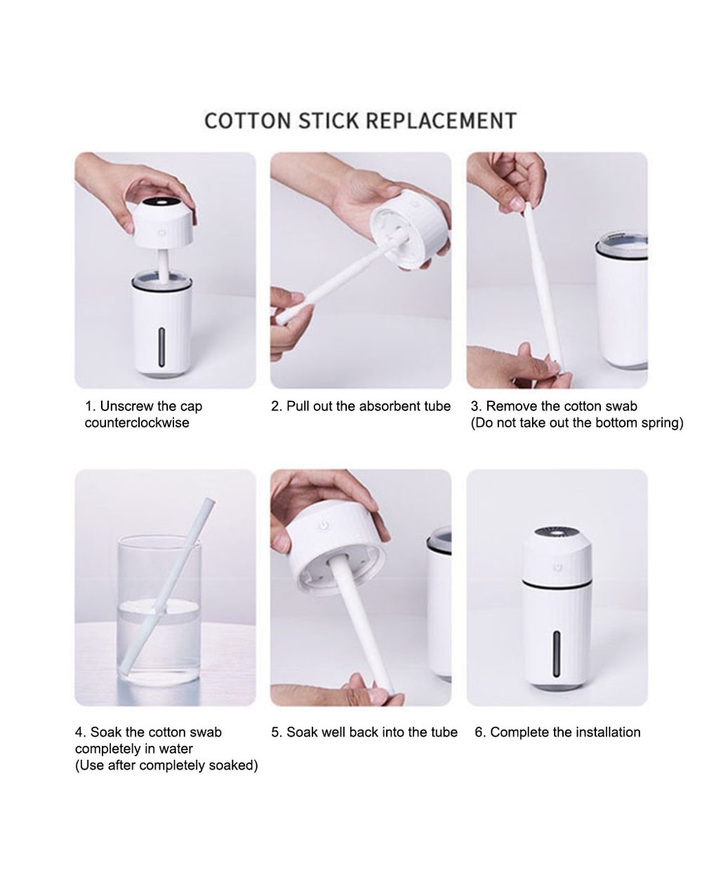 Air Humidifier Filters 7Mm Non-Stick Aroma Diffuser Sponge Sticks Maintenance Mist Maker Filtering Core Replacement Par front-3