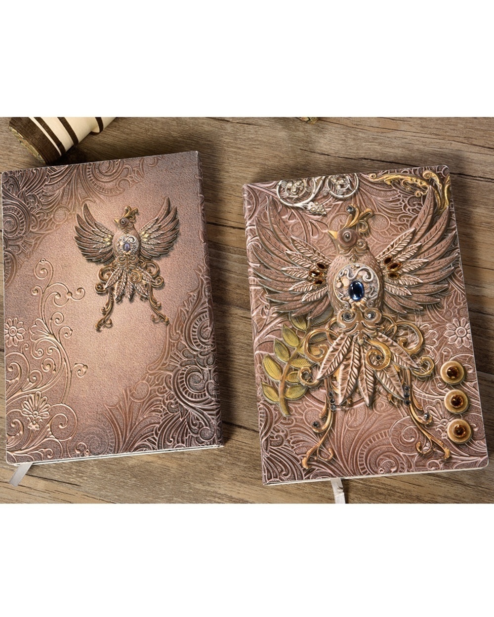 Fashion Vintage Embossed Leather Printing Travel Diary Notebook Travel Journal A5-Note Book 1Pcs front-2