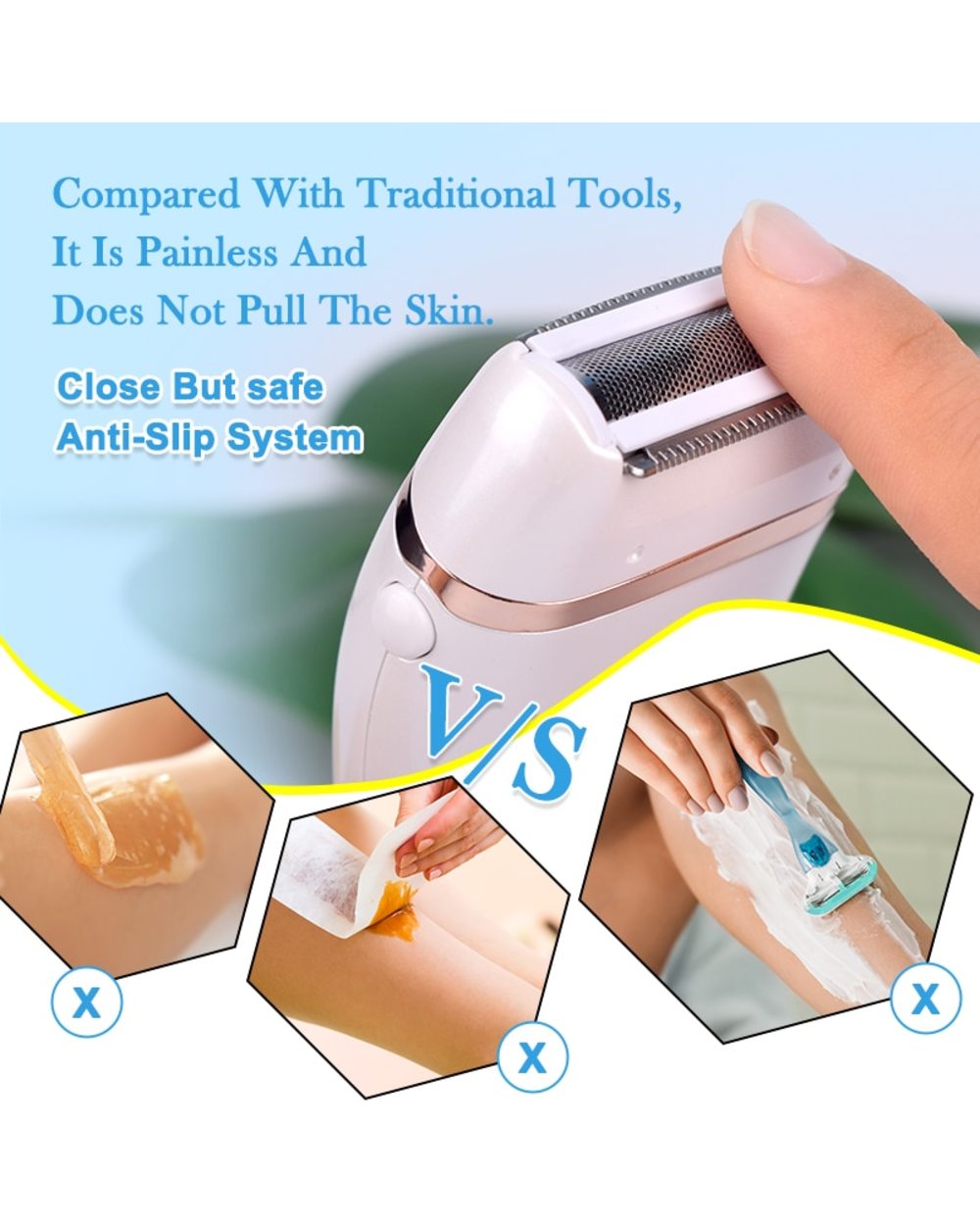 Razor Heads Shaver Set Women Hair Remover Razor Blades Set Bikini Shaver Replacement Head Tools front-2