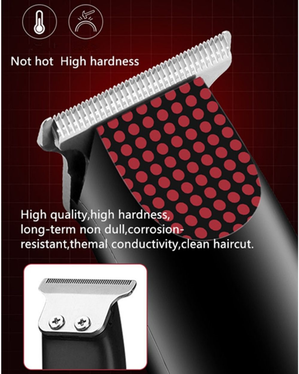 Kemei 889 Professional Pocket Cordless Hair Clipper Compact Mini Electric Beard Hair Trimmer Small Portable Grooming Ki front-2