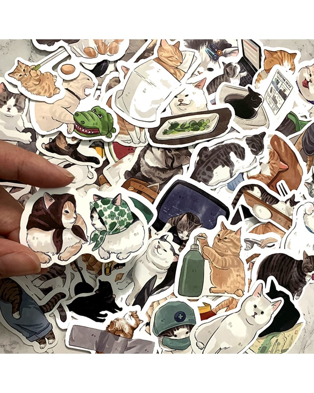 10/30/54pcs Cute Cats Animal Graffiti Stickers Cartoon Decals Kids Toy DIY Diary Suitcase Scrapbook Phone Laptop Sticker front-1
