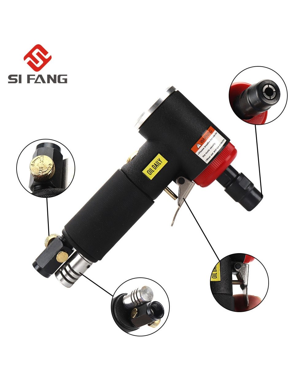 Mini 1/4 Inch Air Angle Die Grinder 90 Degree Pneumatic Grinding