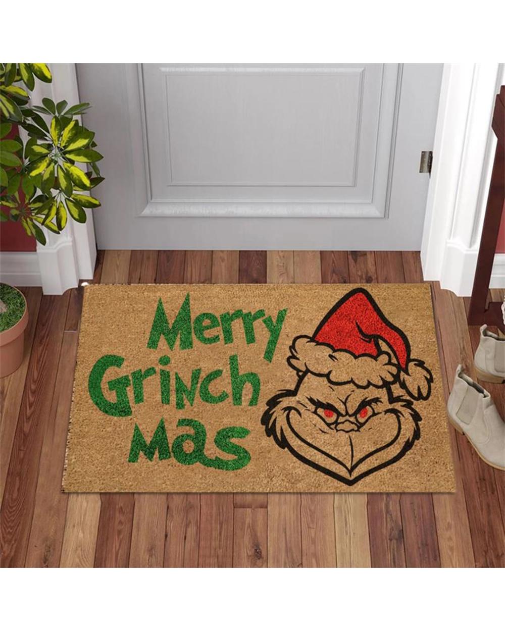 Christmas Doormat Rubber Entrance Rug Small Front Door Dust Removal Carpet Anti-Slip Wear-Resistant Door Mat Xmas Decor front-0
