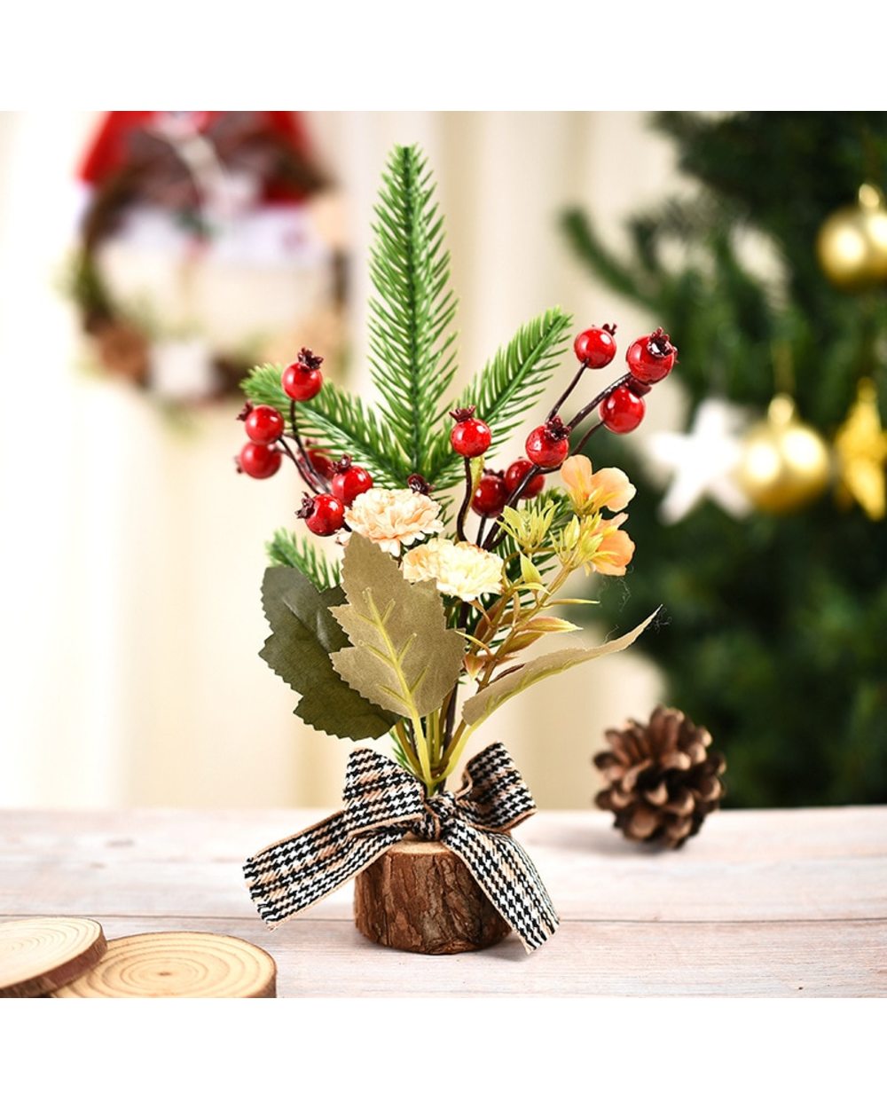 2022 New Artificial Christmas Tree Mini Xmas Tree Table Decoration Christmas Ornament New Year Noel Navidad Natal Party front-3