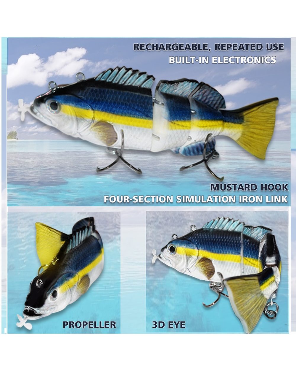 Electronic Robot Fish Bionic Fishing Lure front-2
