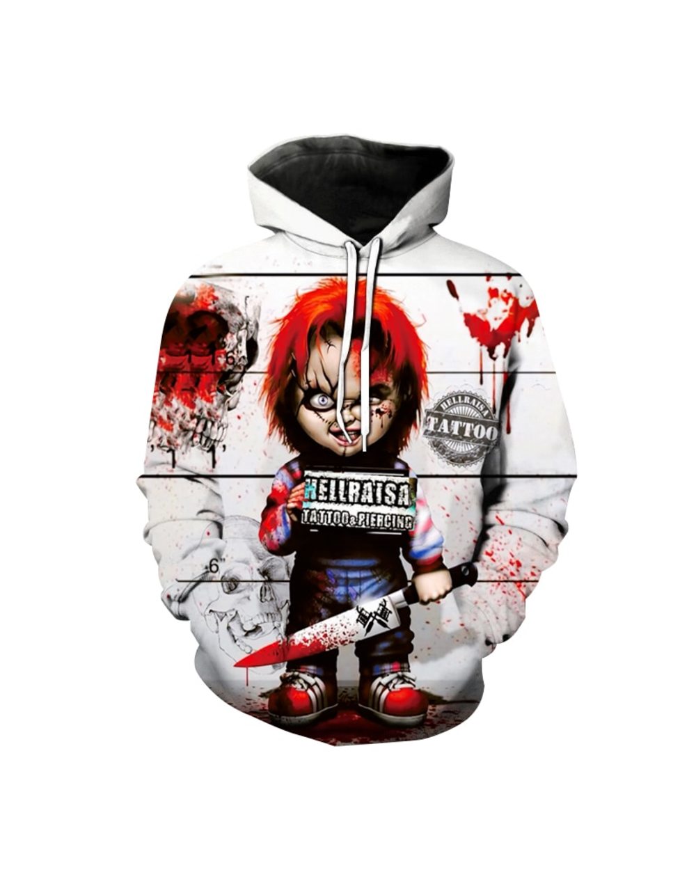 Horror Movie Hoodies Chucky 3D Print Hooded Sweatshirt Men Women Fashion Streetwear Hoodie front-0