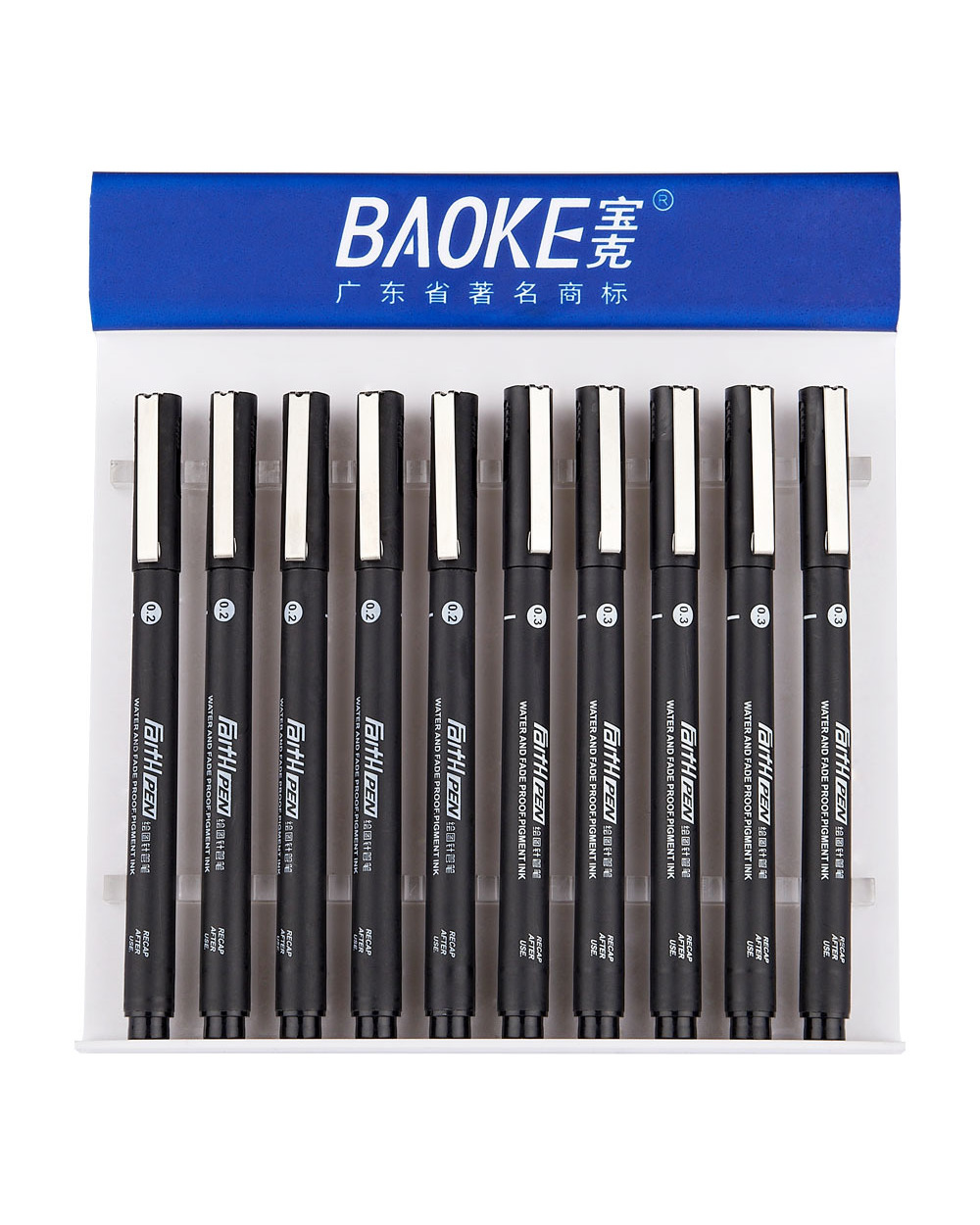 1-Piece Needle Pen Water And Fade Proof Pigment Ink 0.05 0.1 0.2 0.3 0.4 0.5 0.7 0.8 Black Fineliner Sketching Pens front-4