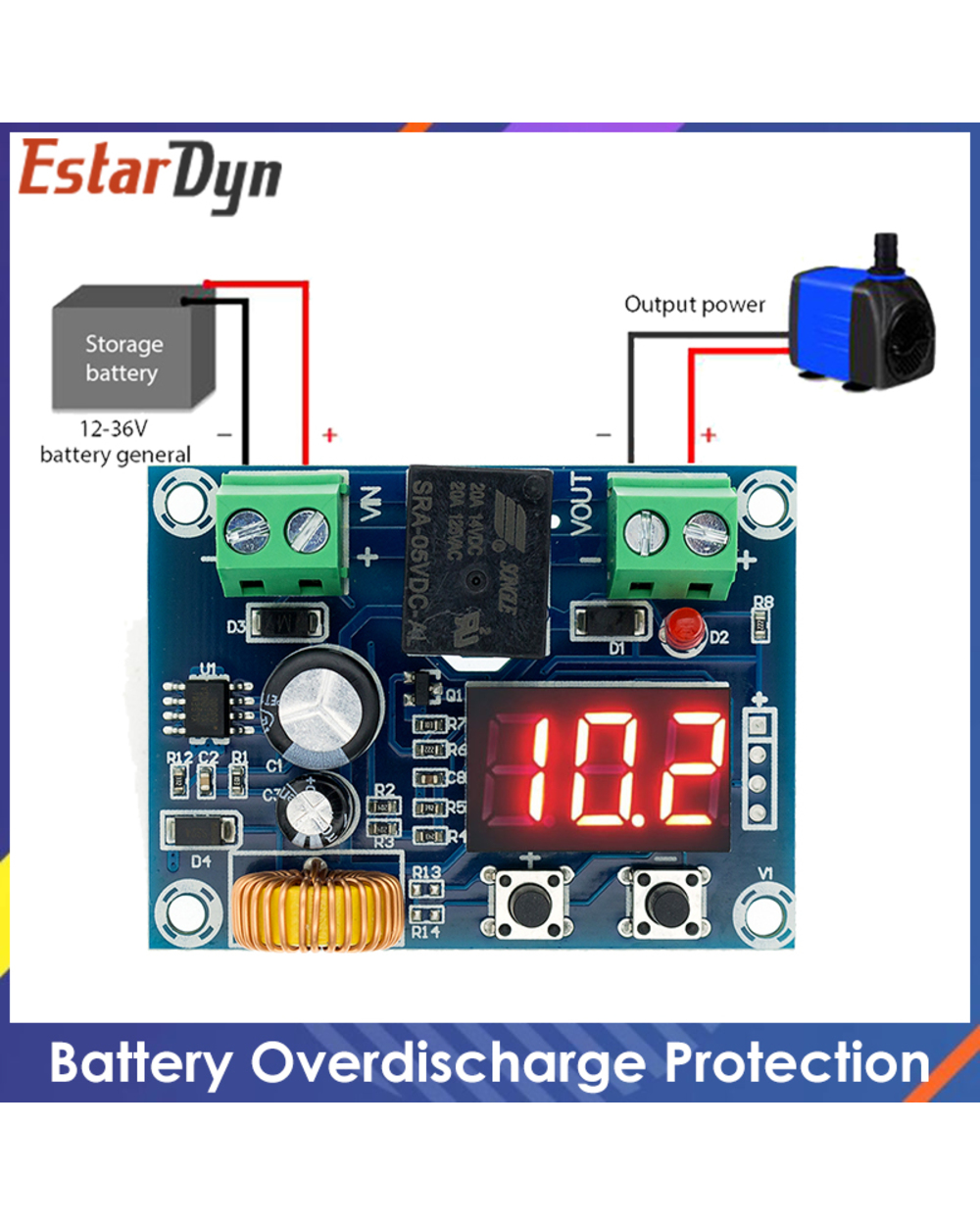 Xh-M609 Dc 12V-36V Charger Module Voltage Overdischarge Battery Protection Precise Undervoltage Protection Module Board front-0