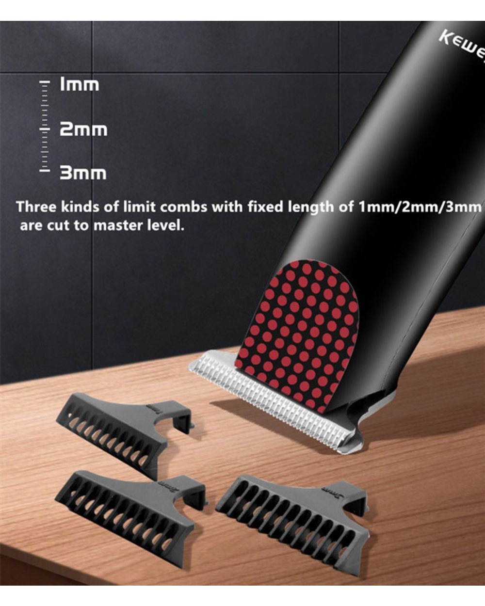 Kemei 889 Professional Pocket Cordless Hair Clipper Compact Mini Electric Beard Hair Trimmer Small Portable Grooming Ki front-4