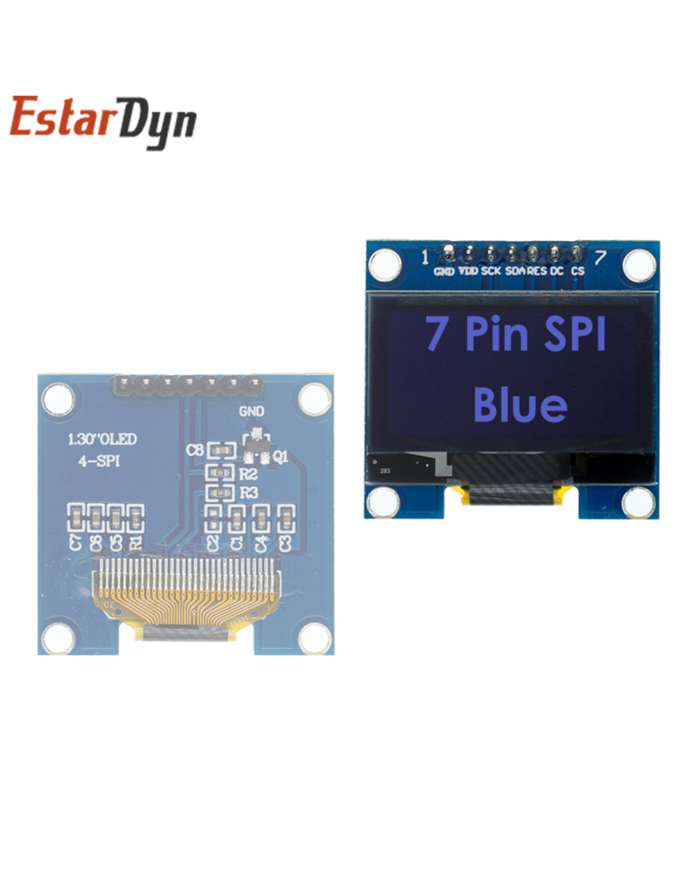 Rohs 1.3 Inch Oled Module White/Blue Spi/Iic I2c Communicate Color 128X64 1.3 Inch Oled Lcd Led Display Module 1.3&Quo front-4