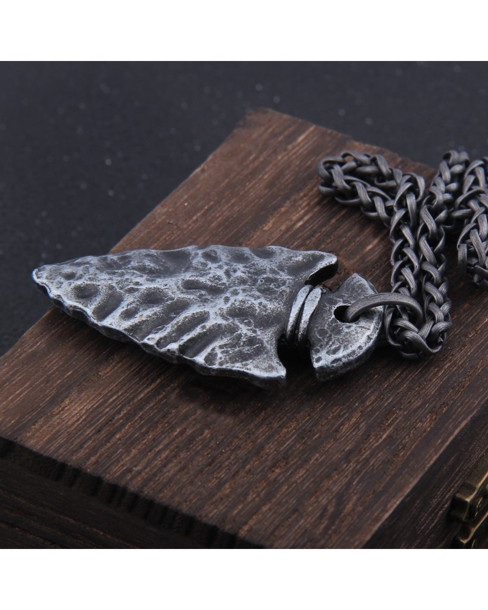 Viking spear Pendant Necklace front-5