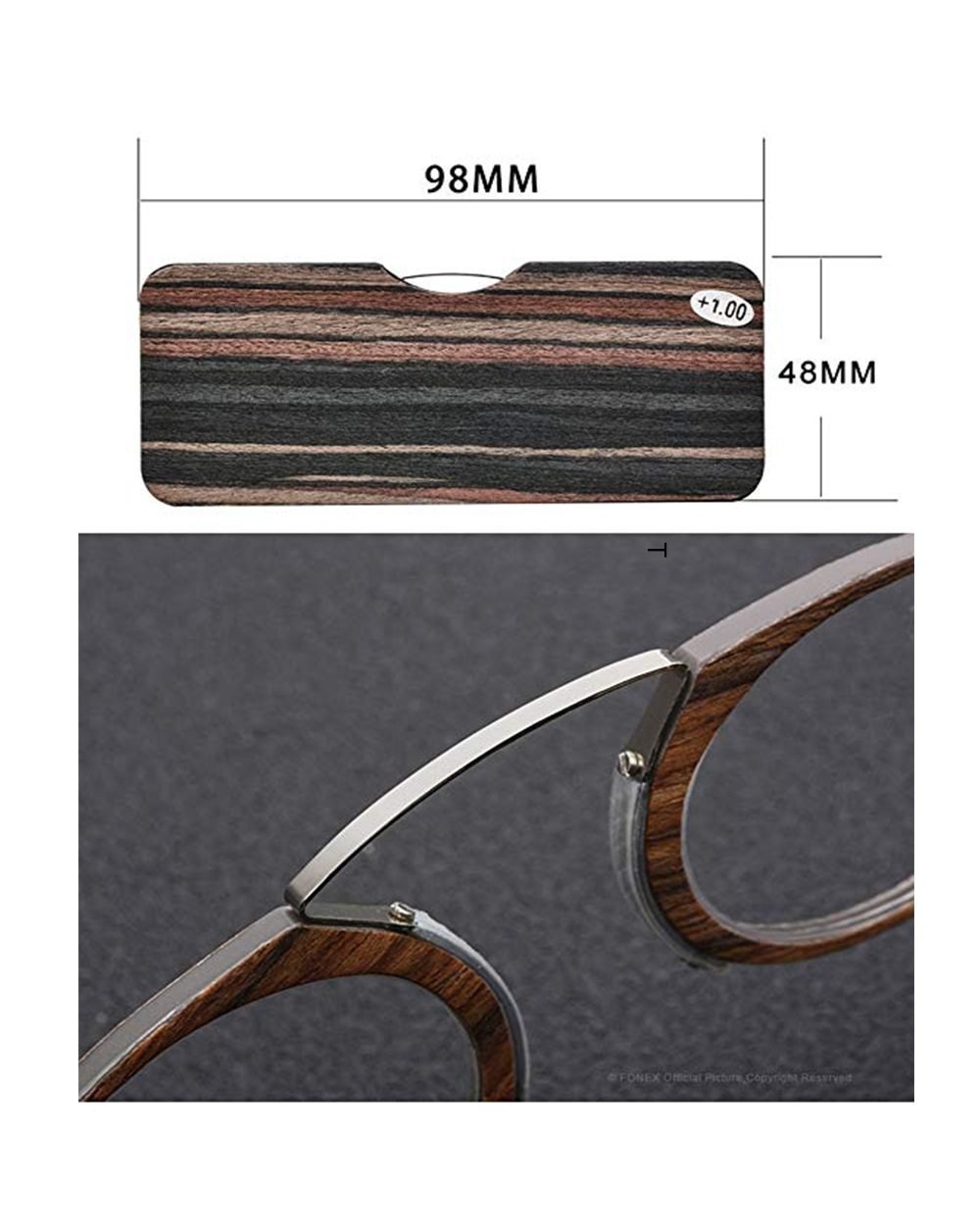 Nonor Men Women Magnifying Nose Clip Portable No Arm Reading Glasses Tr90 Ultralight With Box +1.0+1.5 To +3.0 front-3