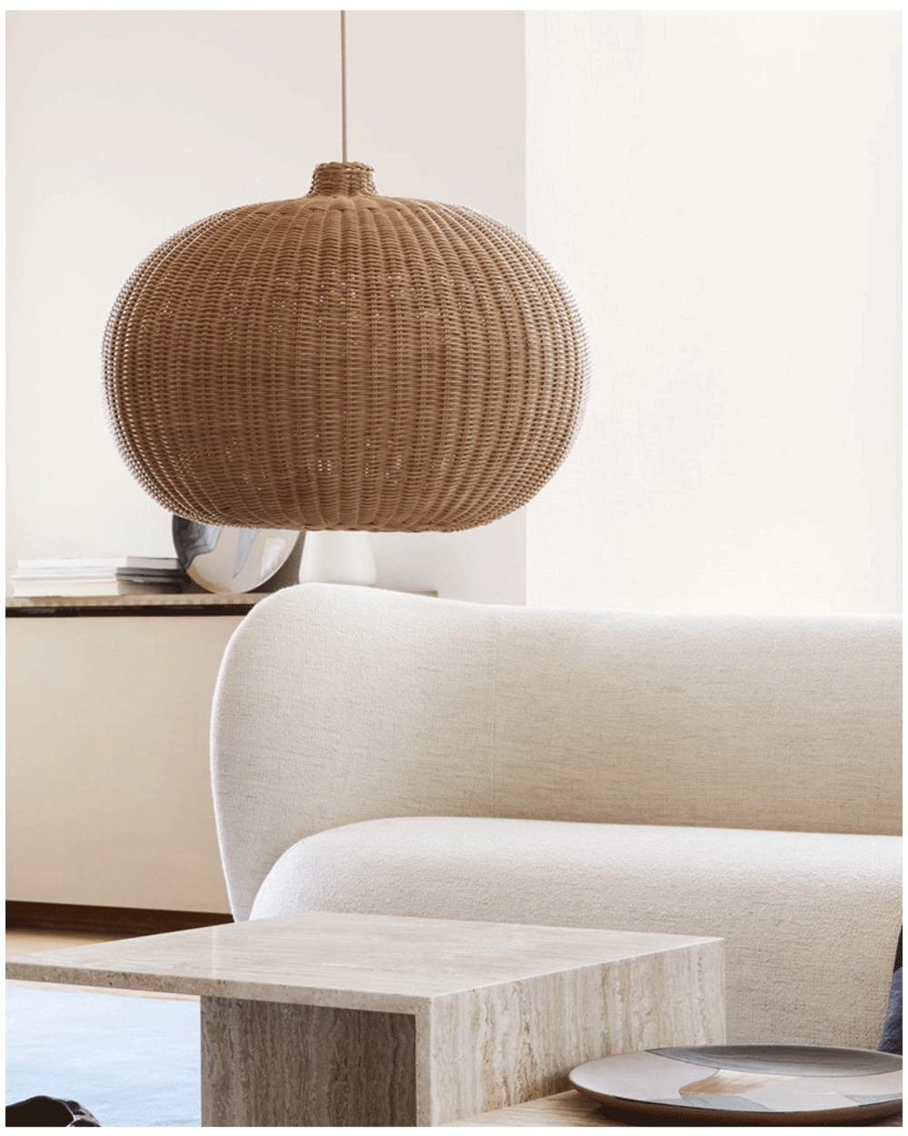 Nordic Pastoral Creative Rattan Art Lamp Farmhouse Restaurant Home Bedroom Living Room Pot Shop Kitchen Bamboo Pandent front-2