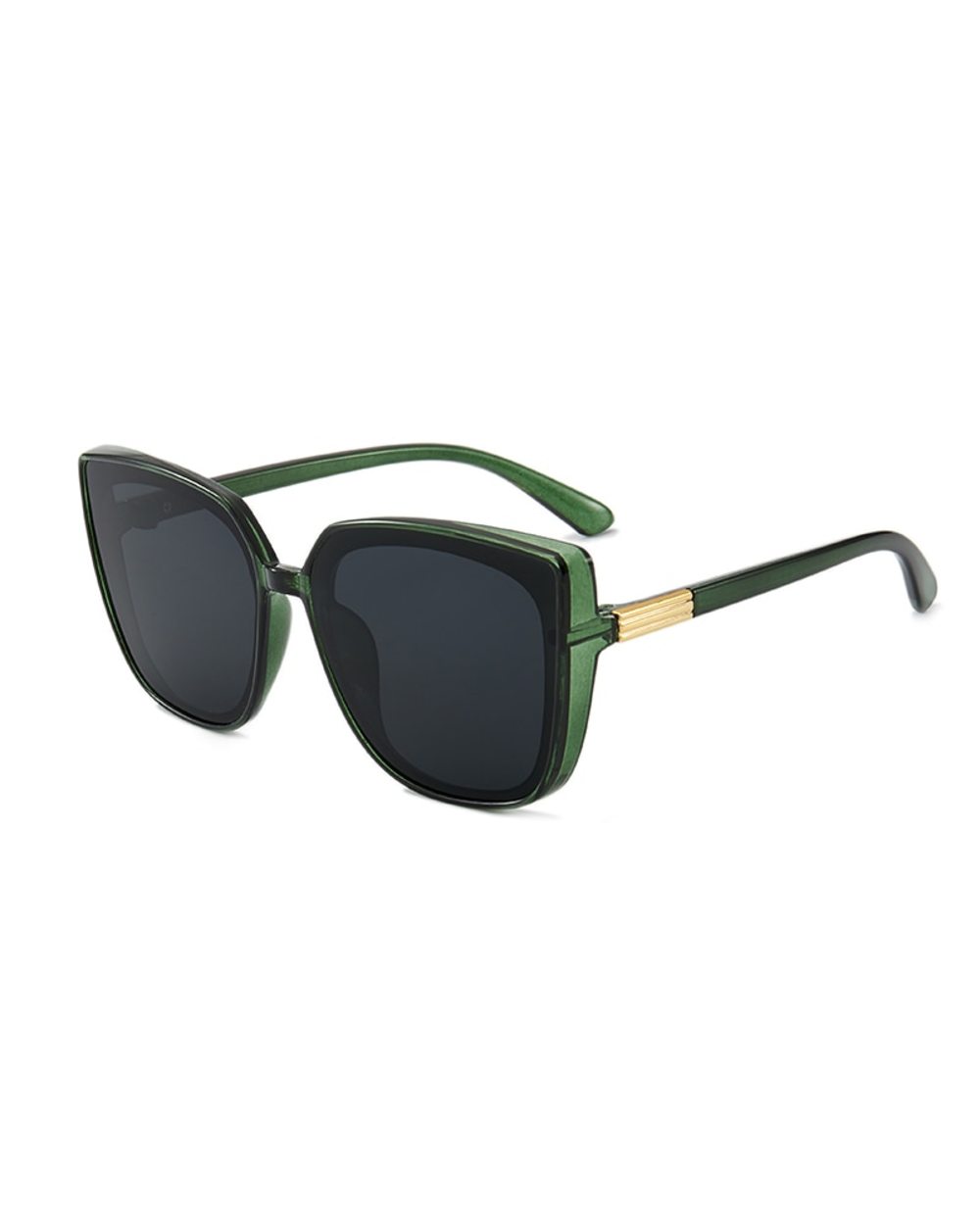 New Brand Designer Cat Eye Sunglasses Woman Vintage Black Mirror Sun Glasses For Fashion Big Frame Cool Sexy Female Ocu front-4