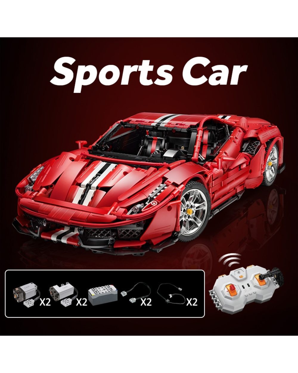 3187PCS Technical RC Racing Car Super Car Building Blocks City Remote Control Sports Vehicle Bricks Toys for Kids front-1