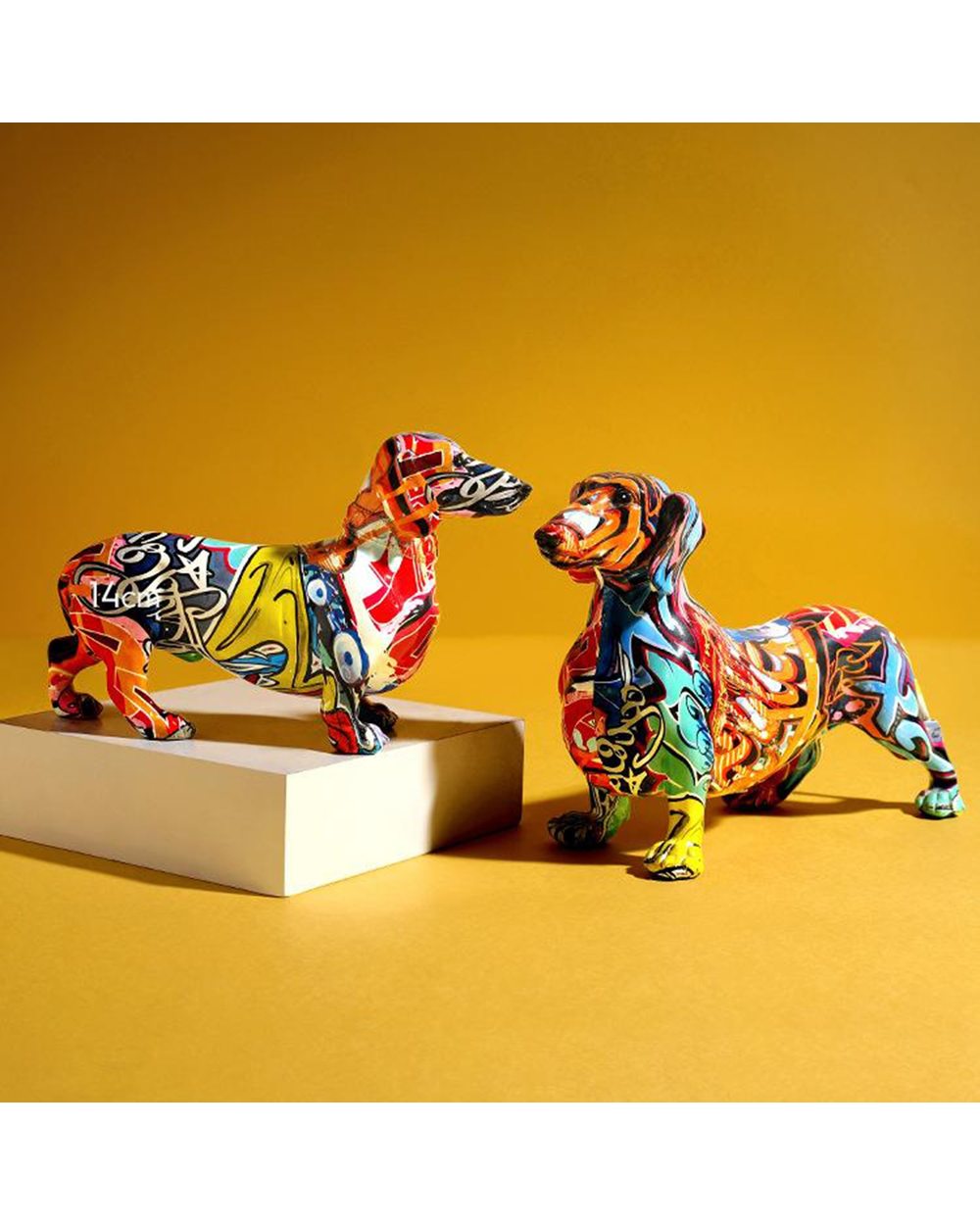 Dachshund Dog Sculpture Figurine Art Animal Statue Animal Figurine Ornament Statue Home Decor Office front-4